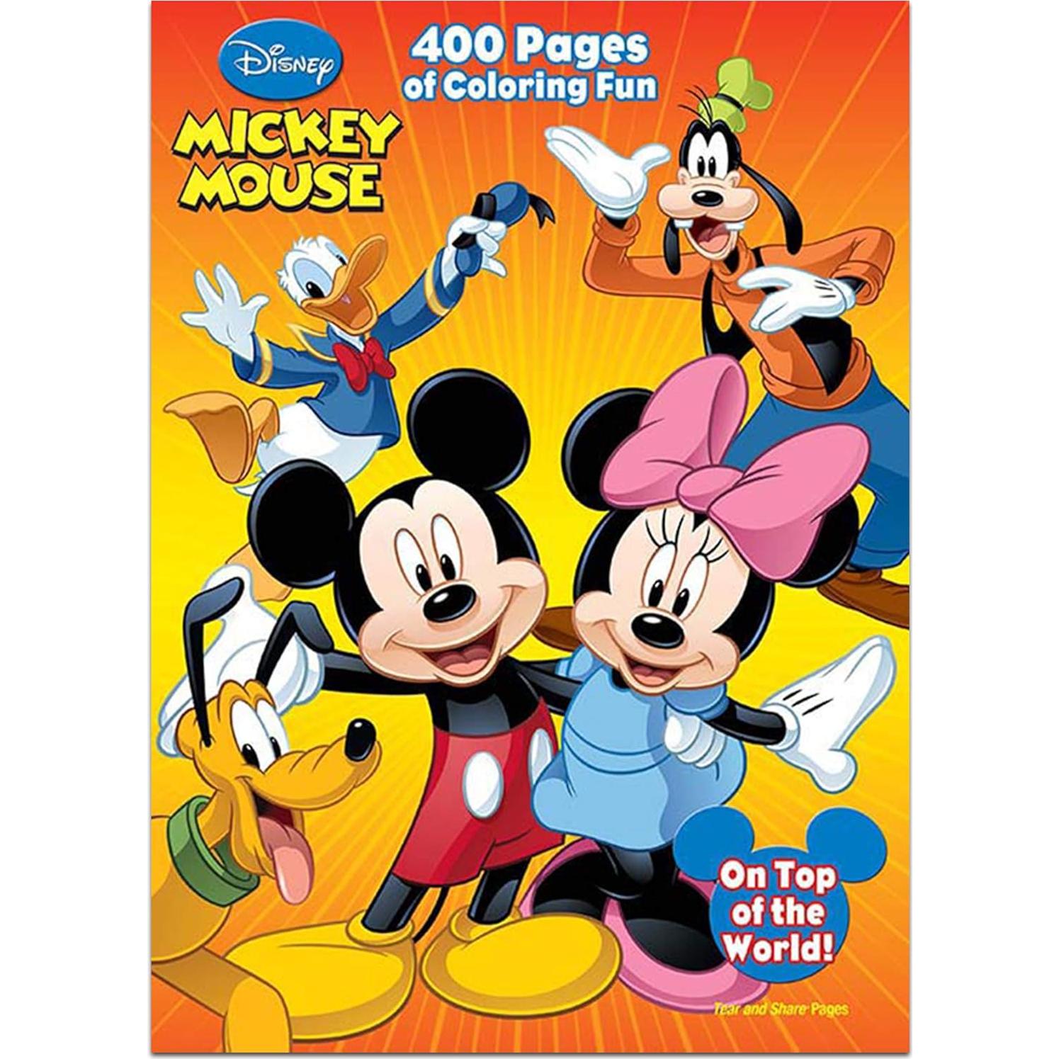 Libro para Colorear Disney Mickey Mouse 400 Páginas