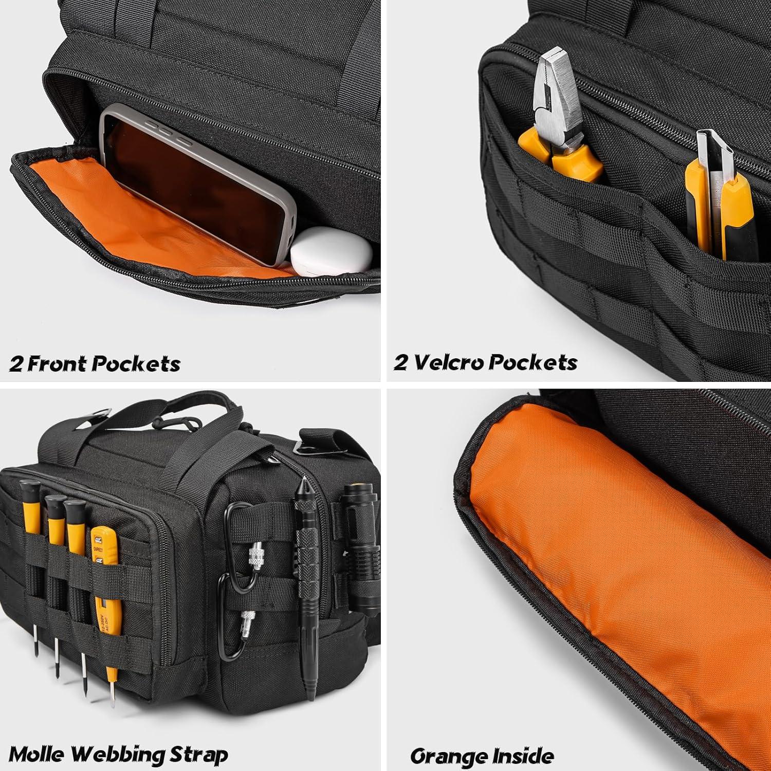 Bolsa de Herramientas MOZETO 30 cm Nylon Impermeable Negra