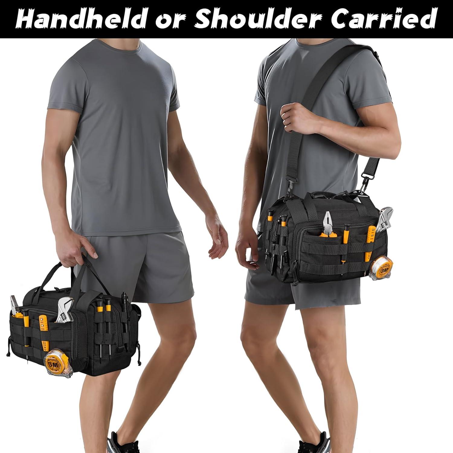 Bolsa de Herramientas MOZETO 30 cm Nylon Impermeable Negra