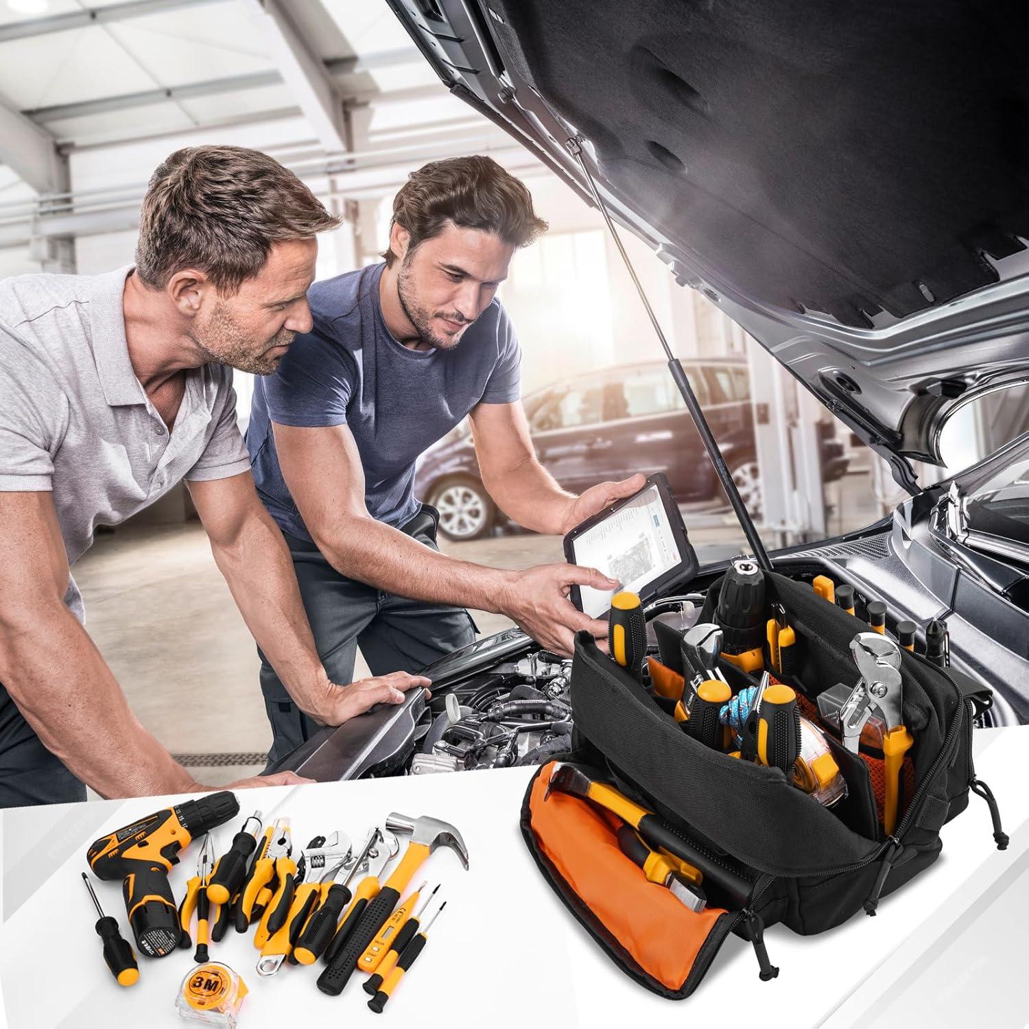 Bolsa de Herramientas MOZETO 30 cm Nylon Impermeable Negra