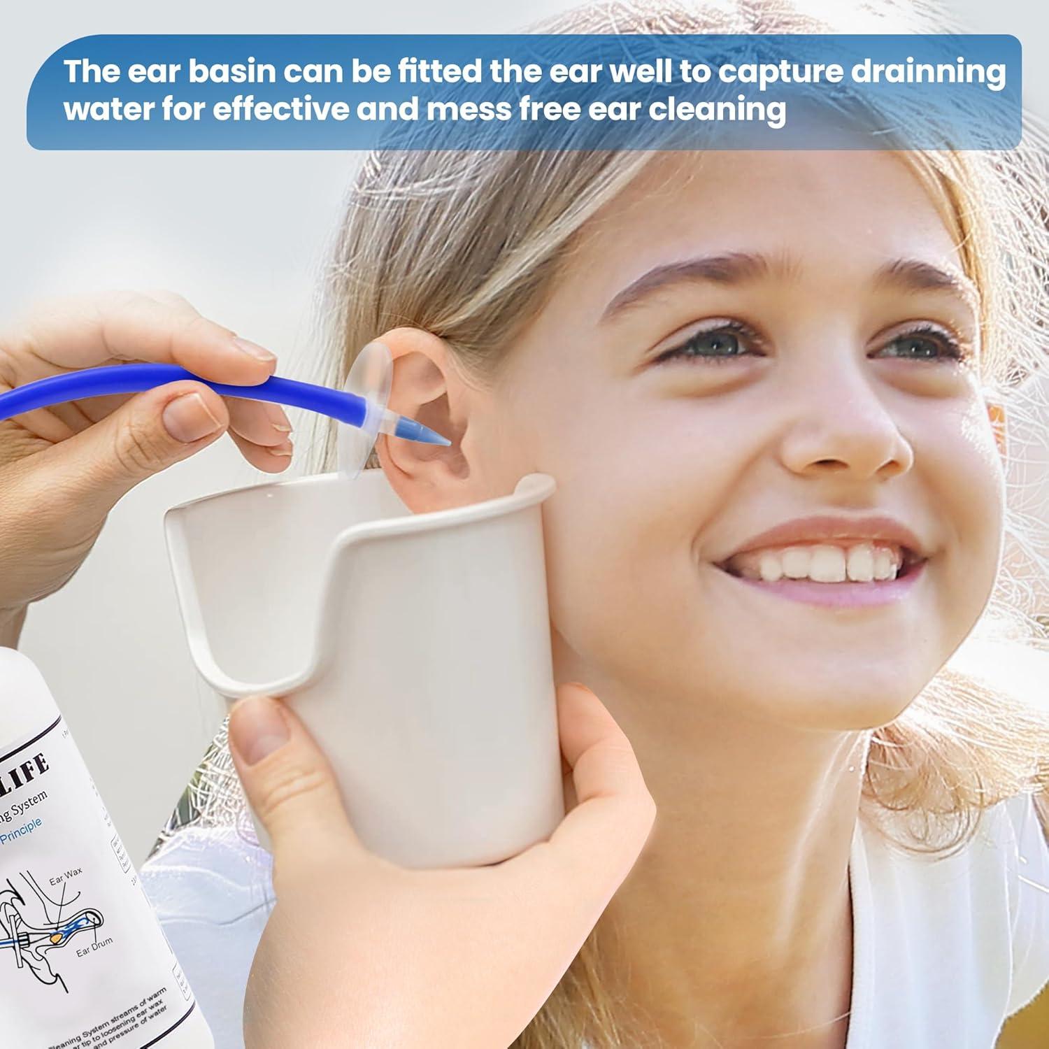 Kit de Limpieza de Oídos BOCOOLIFE - Irrigador Manual 500ml con 10 Puntas