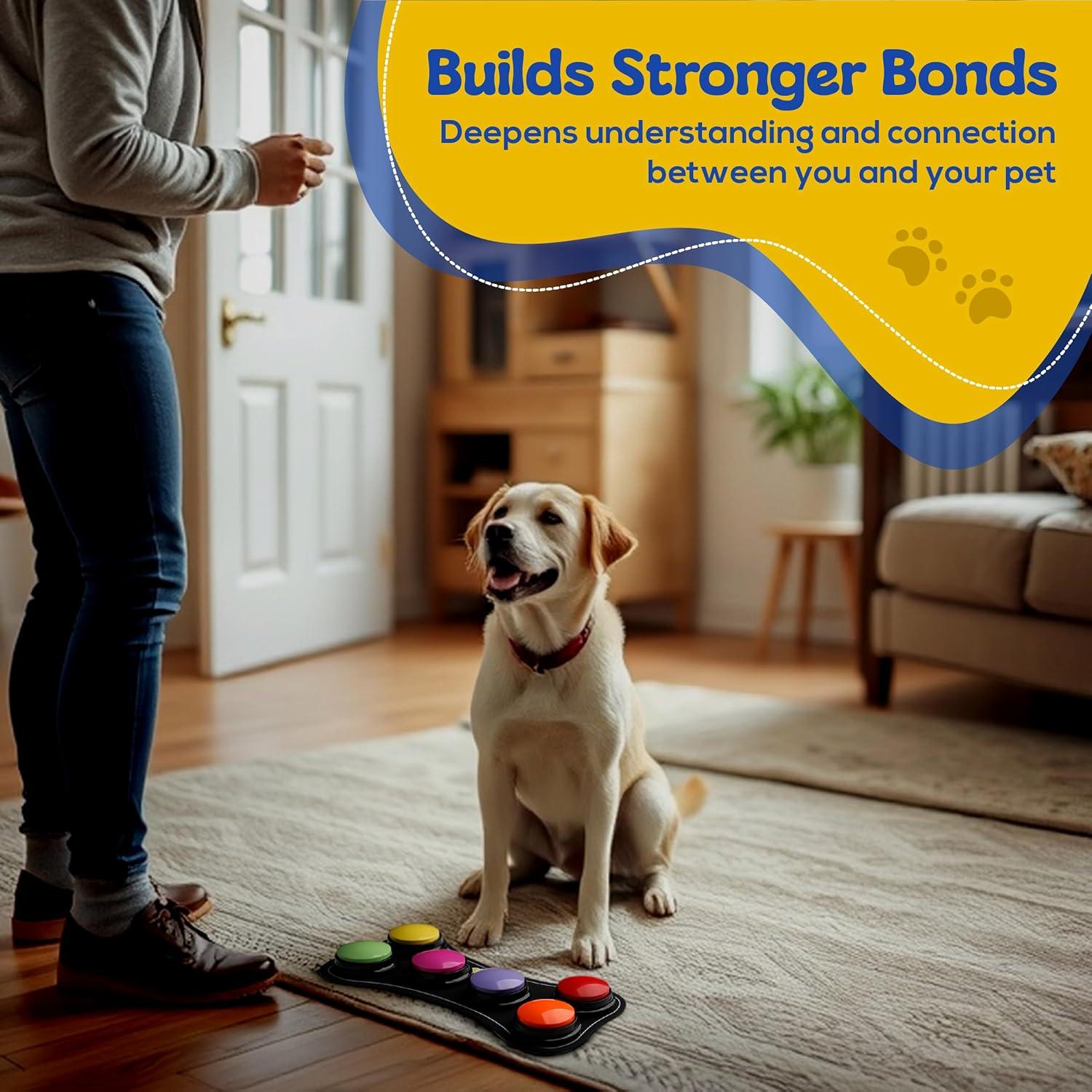 Botones de Comunicación para Perros PAWHUGS - 6 Pack con Clicker