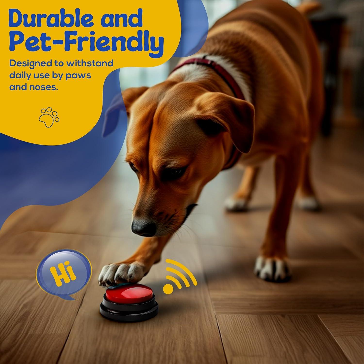 Botones de Comunicación para Perros PAWHUGS - 6 Pack con Clicker