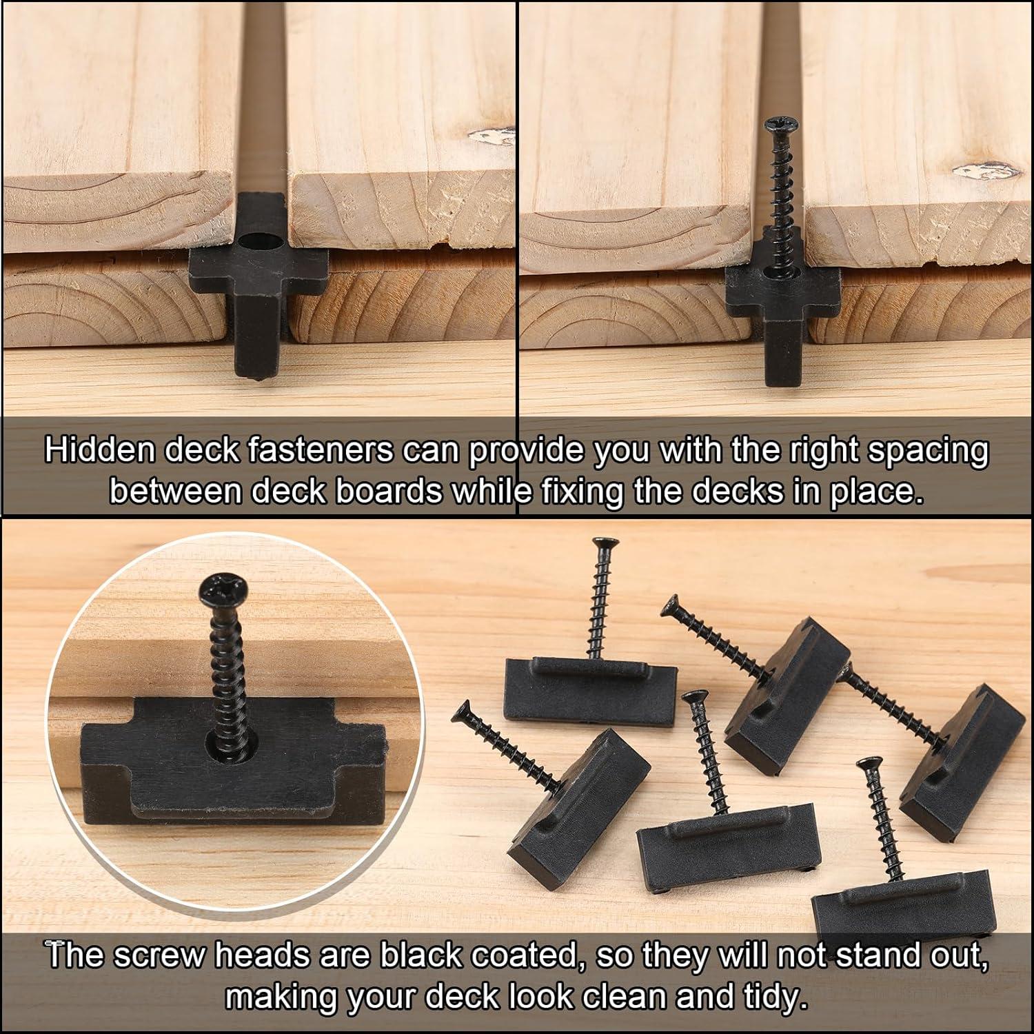 Bucherry 120 Sujetadores Ocultos y Tornillos para Decking