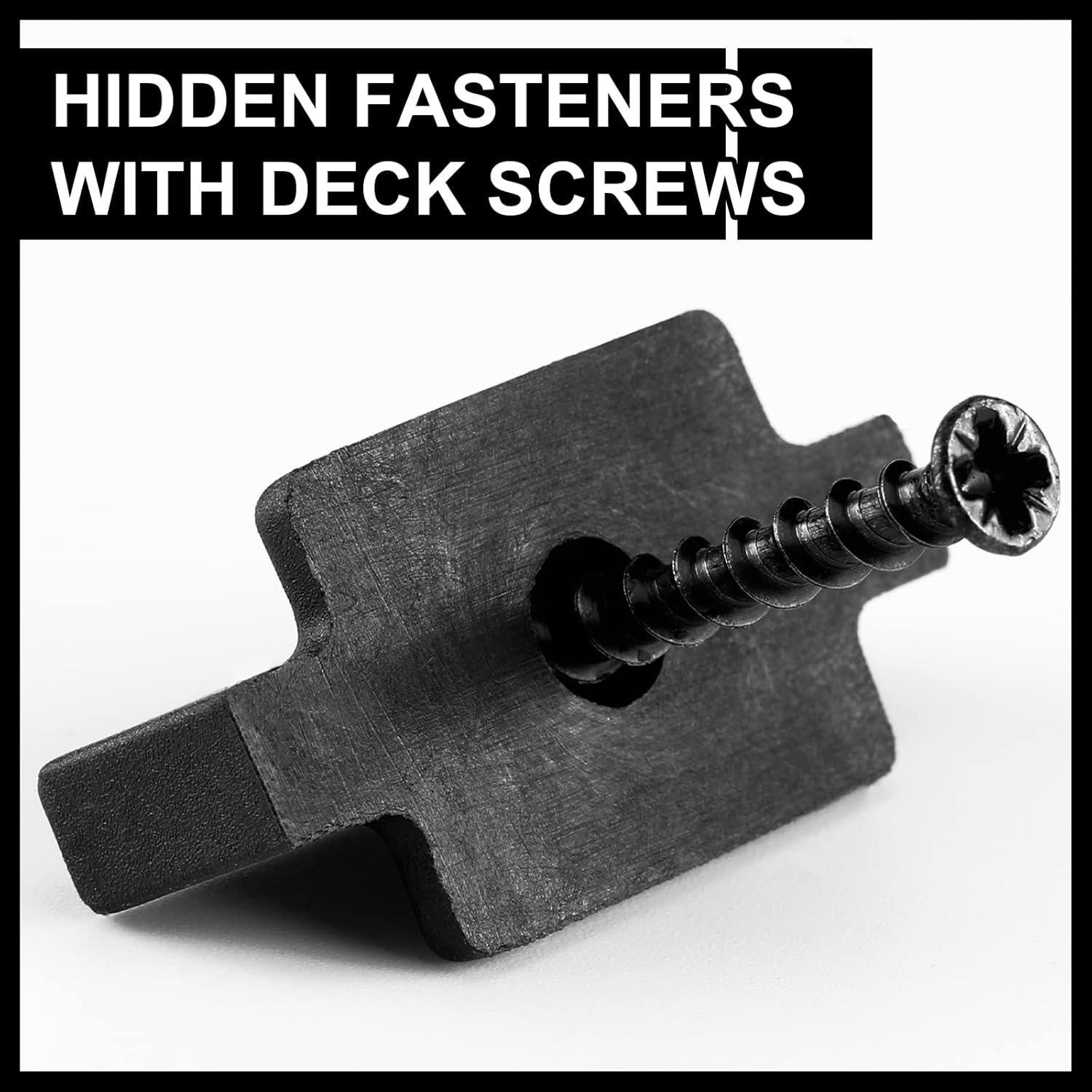 Bucherry 120 Sujetadores Ocultos y Tornillos para Decking