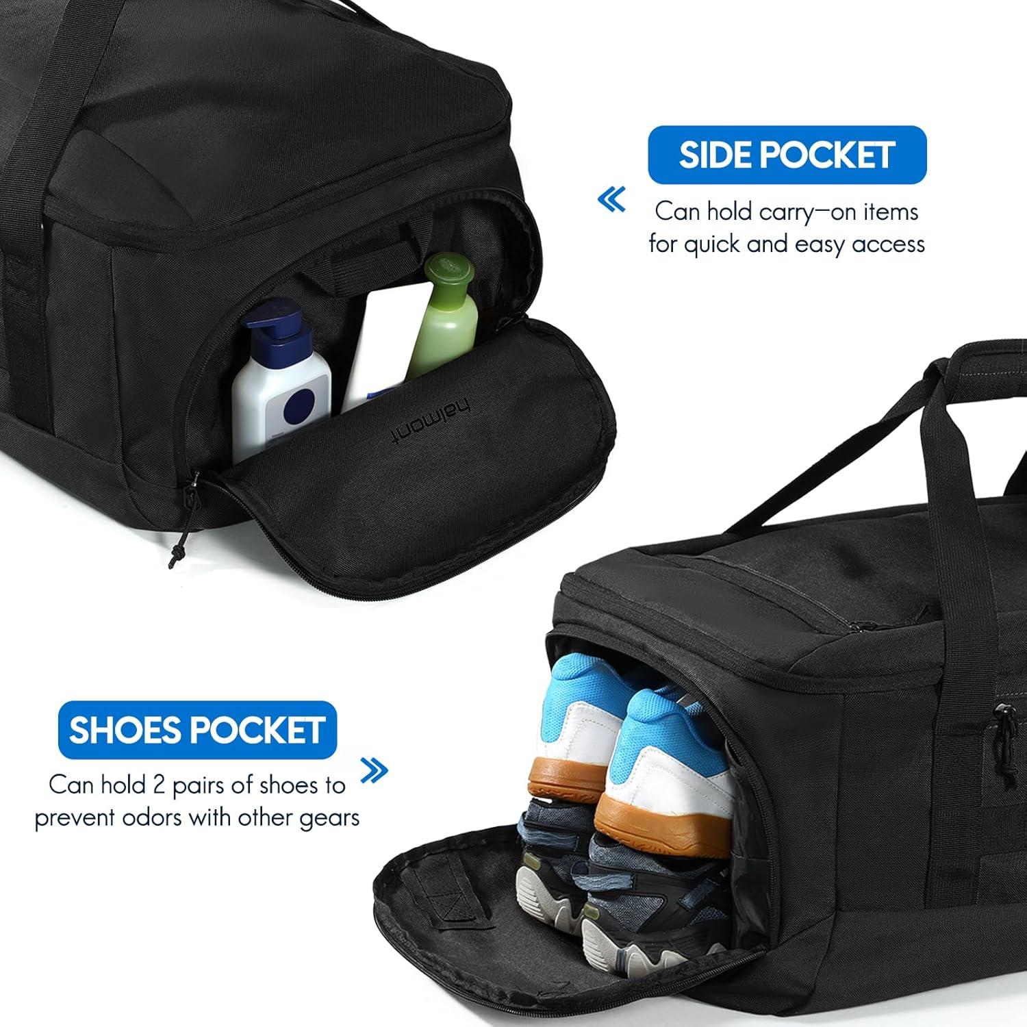 Bolsa Duffle Plegable Haimont 60L Impermeable Negro