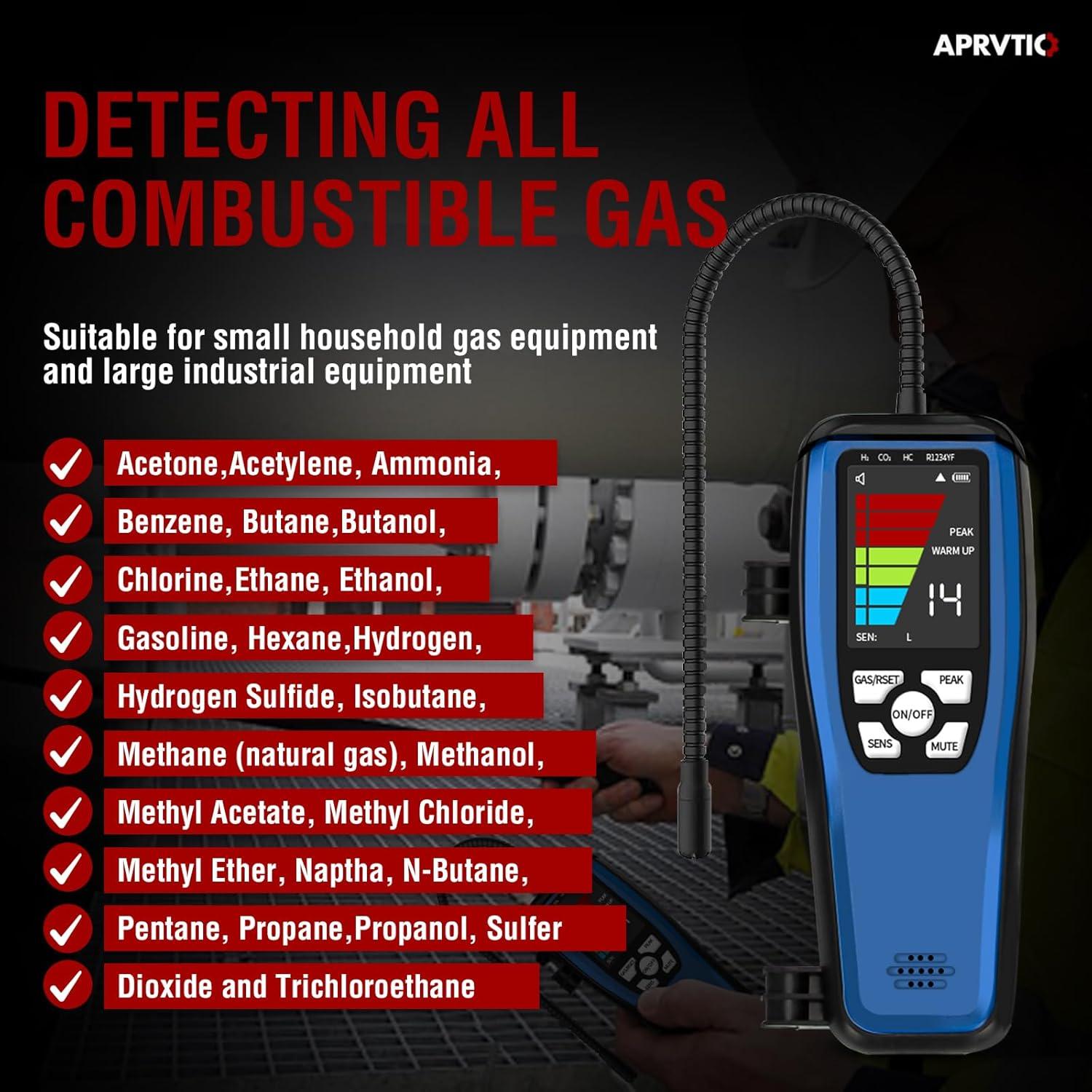 Detector de Fugas de Gas Aprvtio ALD-200 con Alarma Visual y Auditiva
