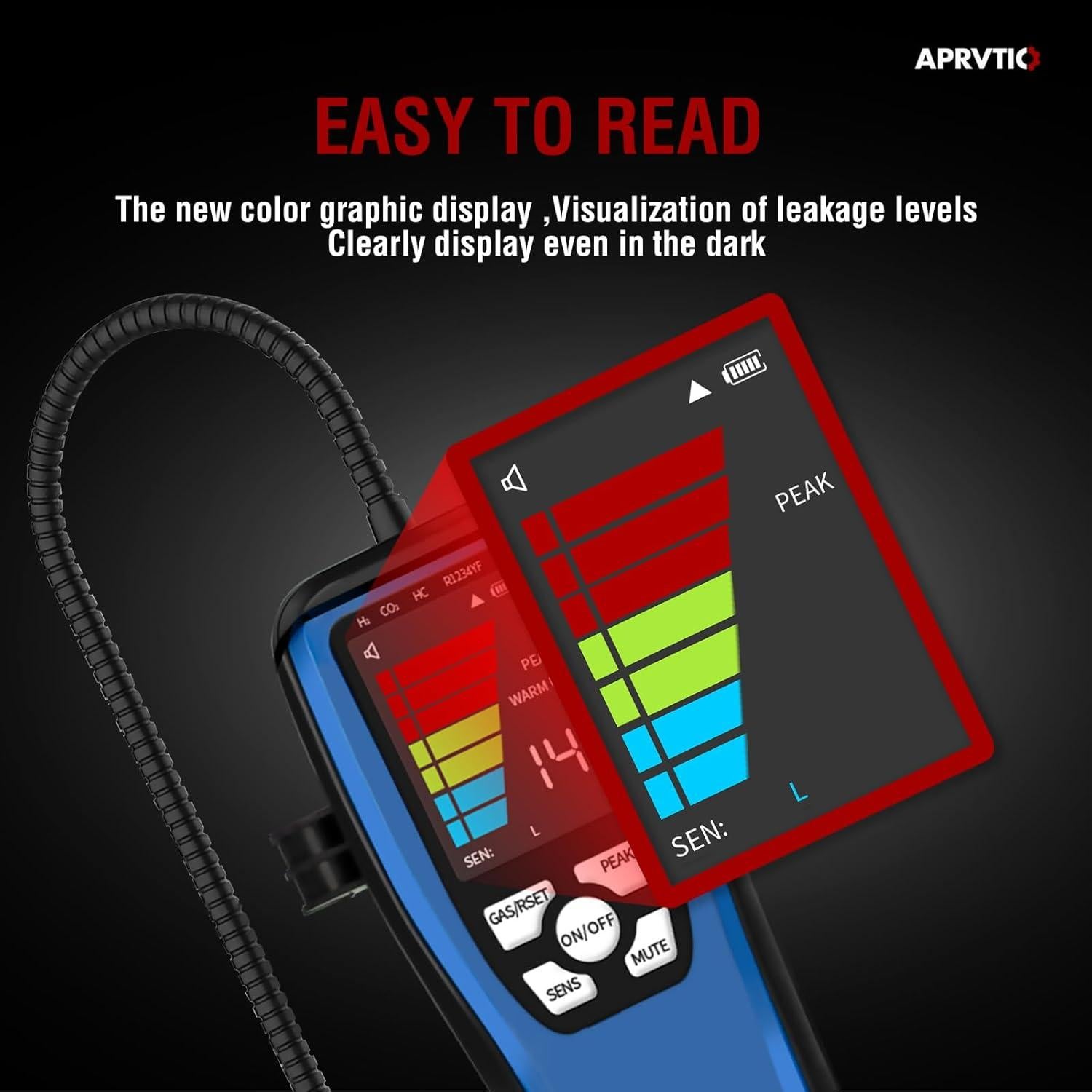 Detector de Fugas de Gas Aprvtio ALD-200 con Alarma Visual y Auditiva