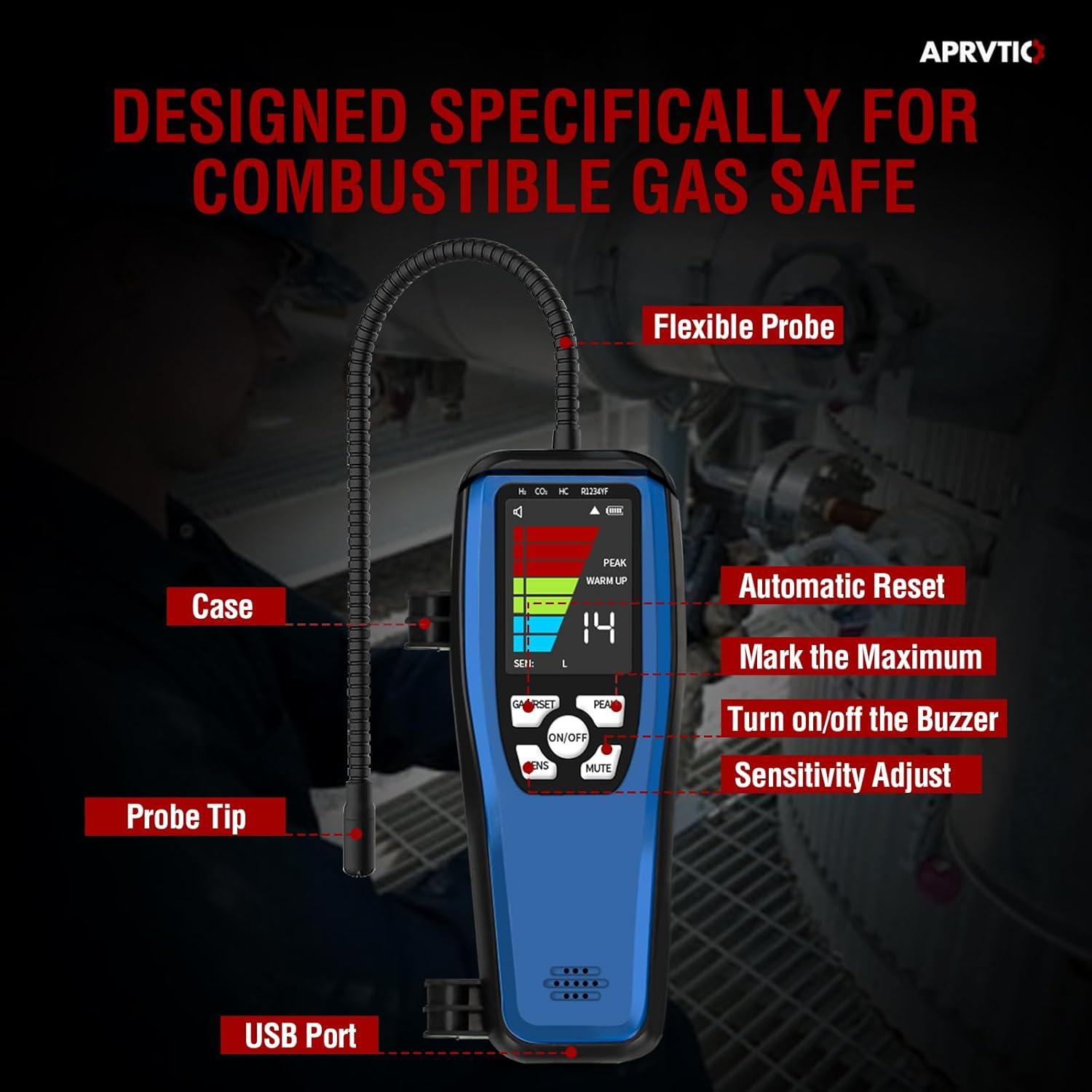 Detector de Fugas de Gas Aprvtio ALD-200 con Alarma Visual y Auditiva