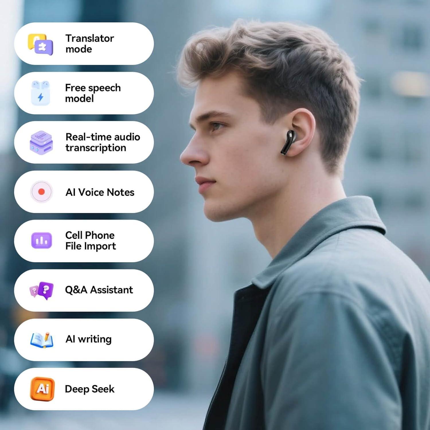Auriculares Traductores AI ELIDATE Air Pro - 144 Idiomas
