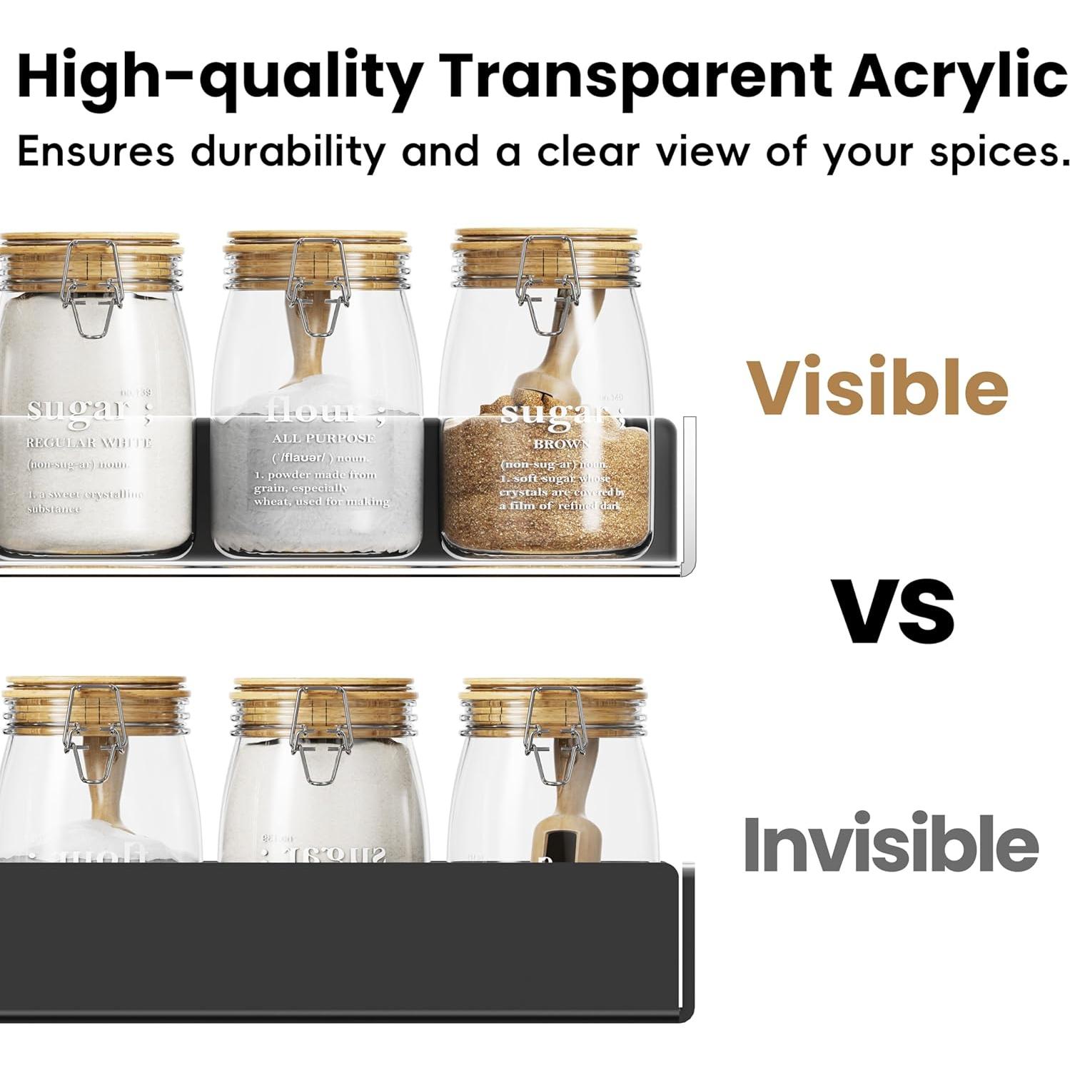 Estantes de Especias Magnéticos Lumanman - 2 Paquete Acrílico