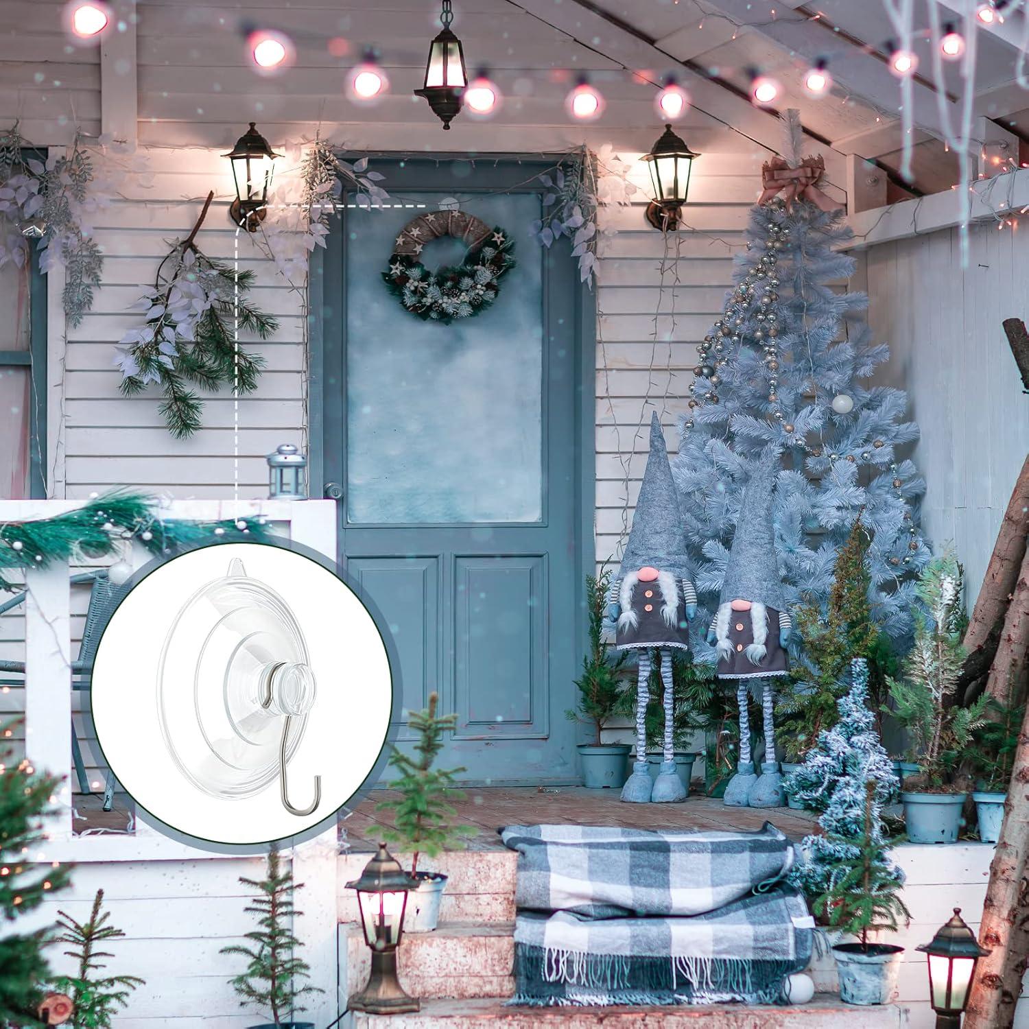 Ganchos de Ventosa RELBRO Transparentes 10 Pcs 4 Grandes 4 Medianos 2 Pequeños