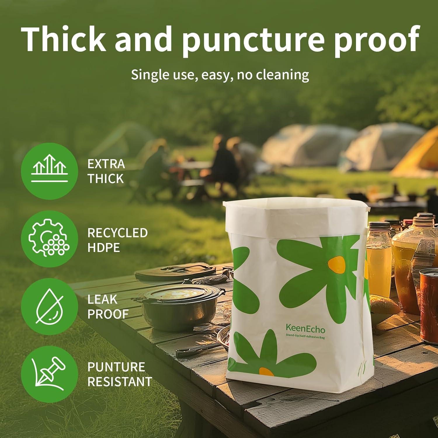 Bolsas de Basura Desechables KeenEcho 20 pcs HDPE Reciclado