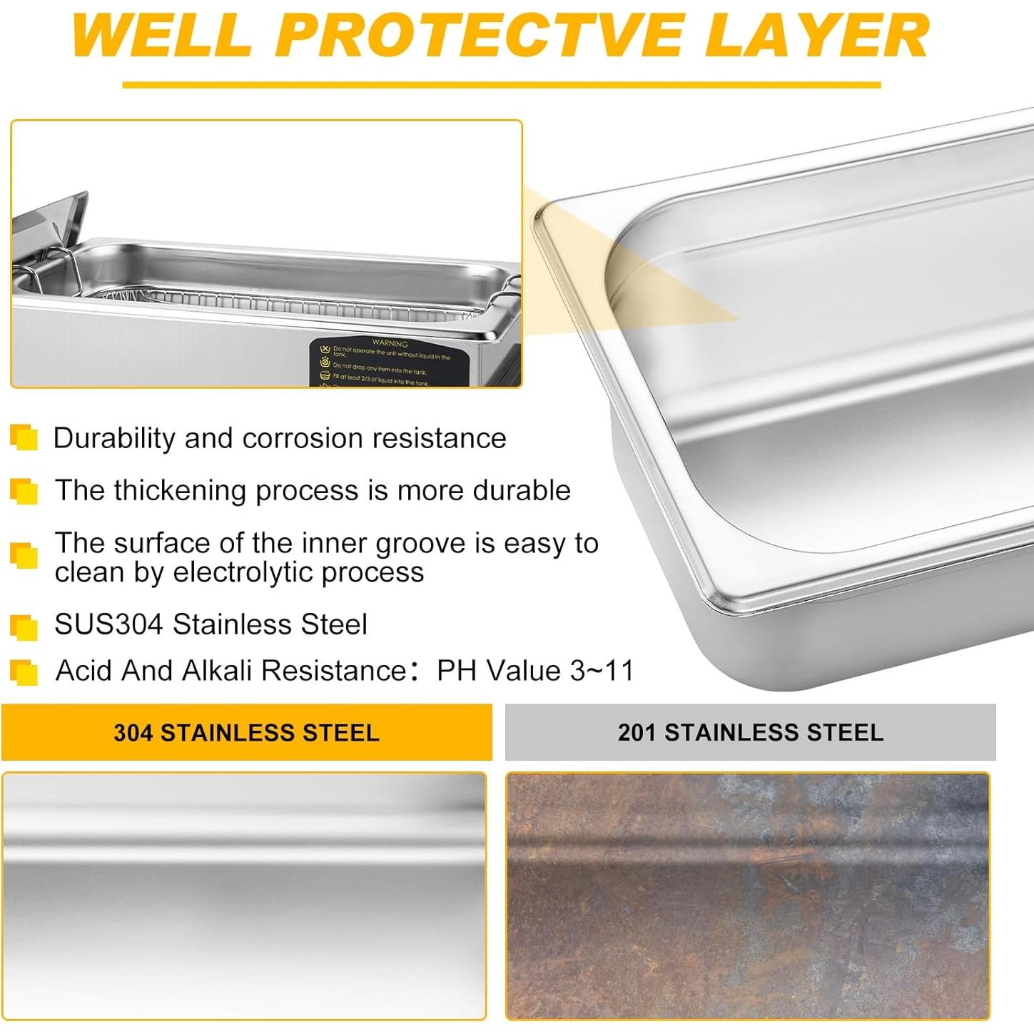 Limpiador Ultrasónico Profesional EIWEI 3L con Calentador y Temporizador