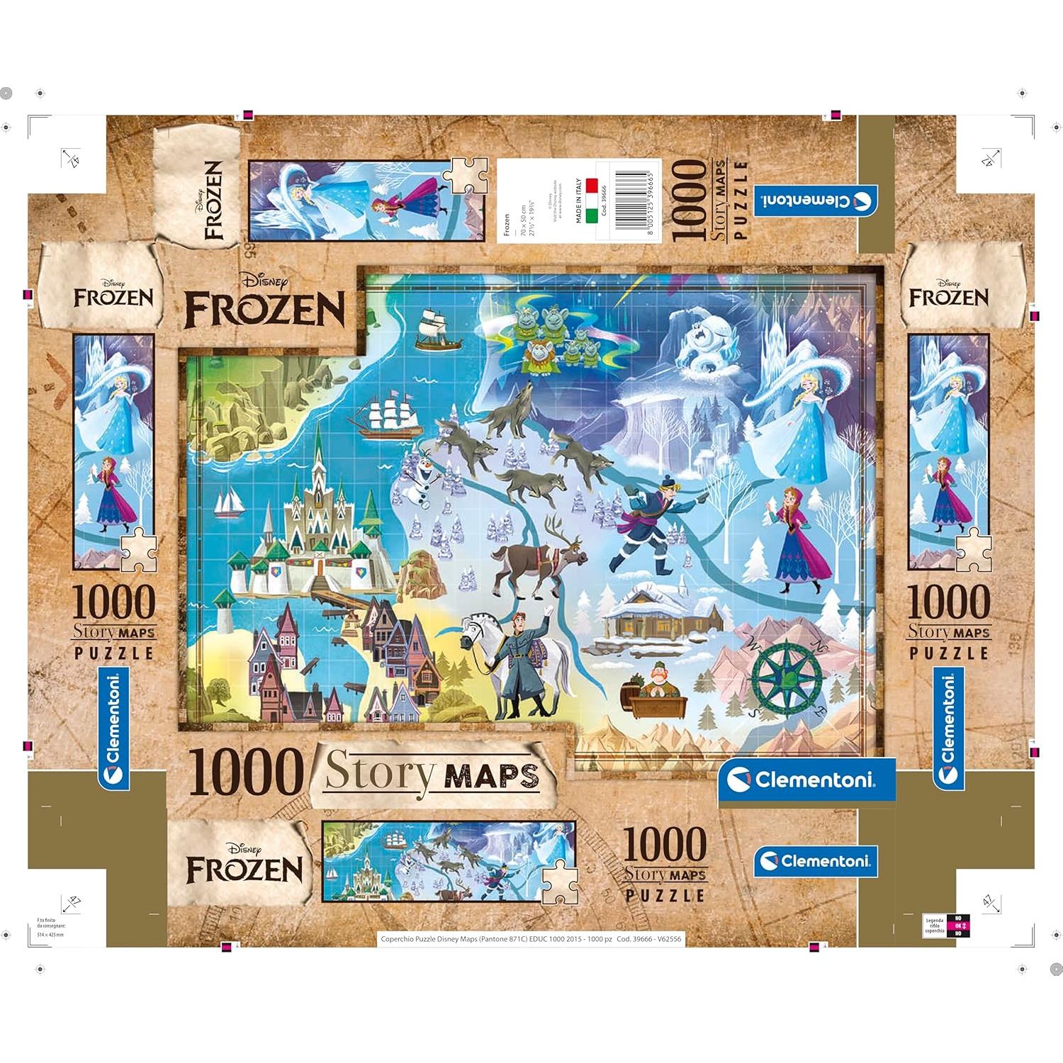 Rompecabezas Clementoni 1000 Piezas Disney Frozen 69x50cm