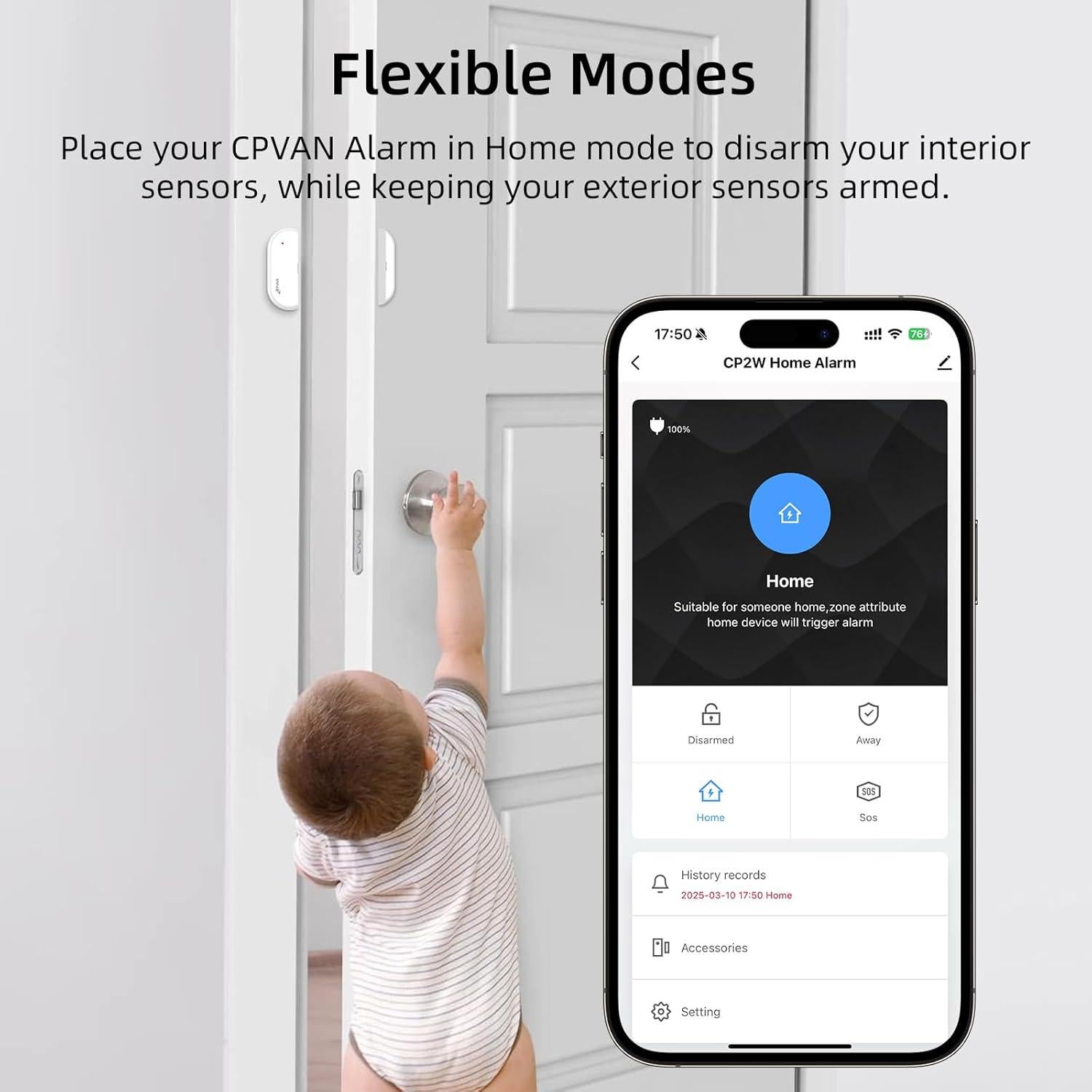 Sistema de Alarma Inalámbrico CPVAN con 6 Sensores y 2 Remotos
