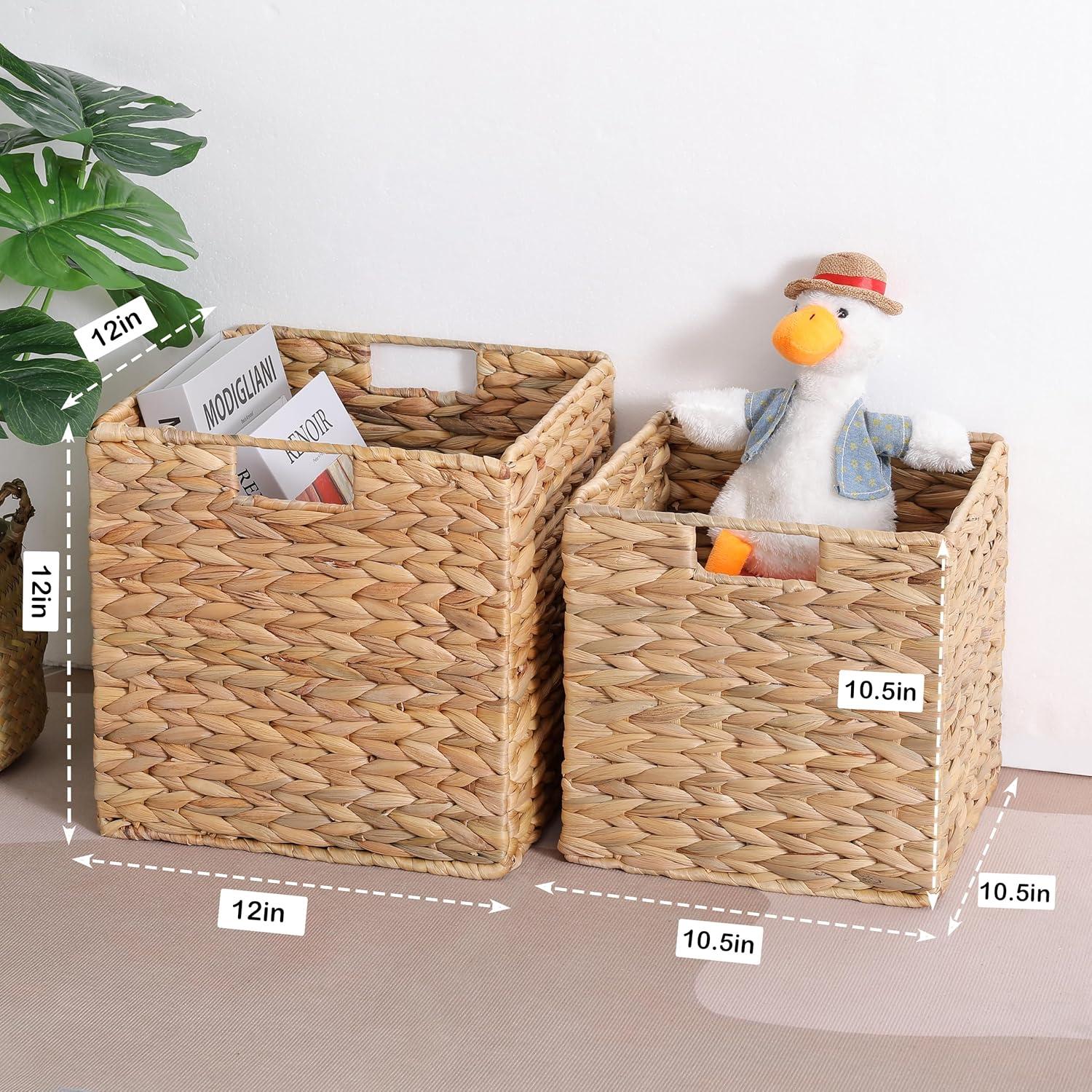 Cestas de Almacenamiento DINGTAI 10.5x10.5 Plegables de Mimbre