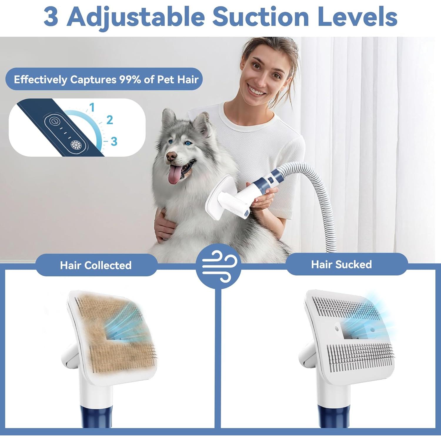 Kit de Aseo para Mascotas LABEKA 6 en 1 - Cepillo y Aspirador