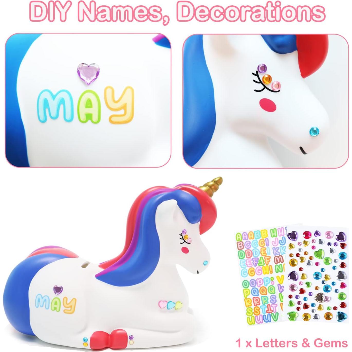 Hucha de Unicornio Morada Irrompible para Niñas - 22.86 cm