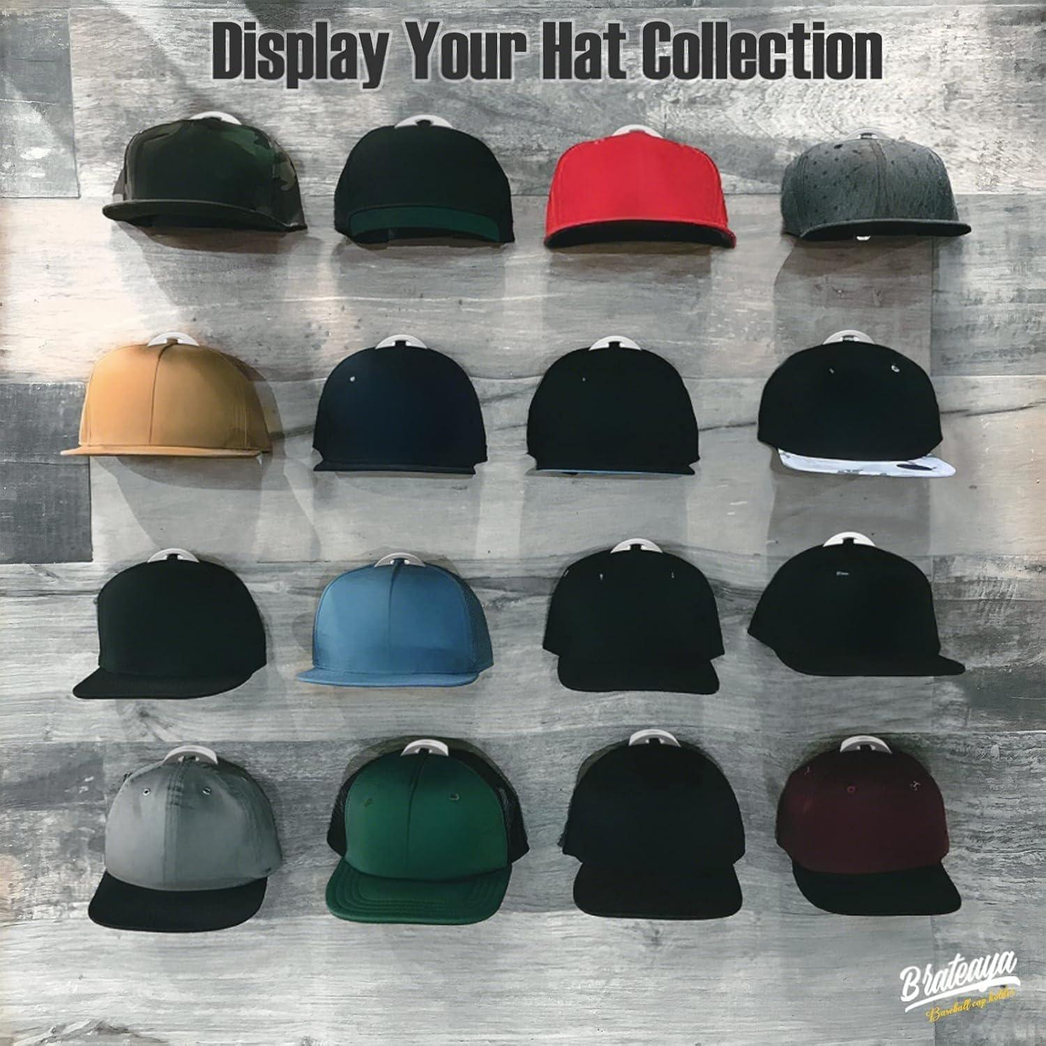 Soporte Adhesivo para Gorras BRATEAYA, Transparente, Paquete de 10