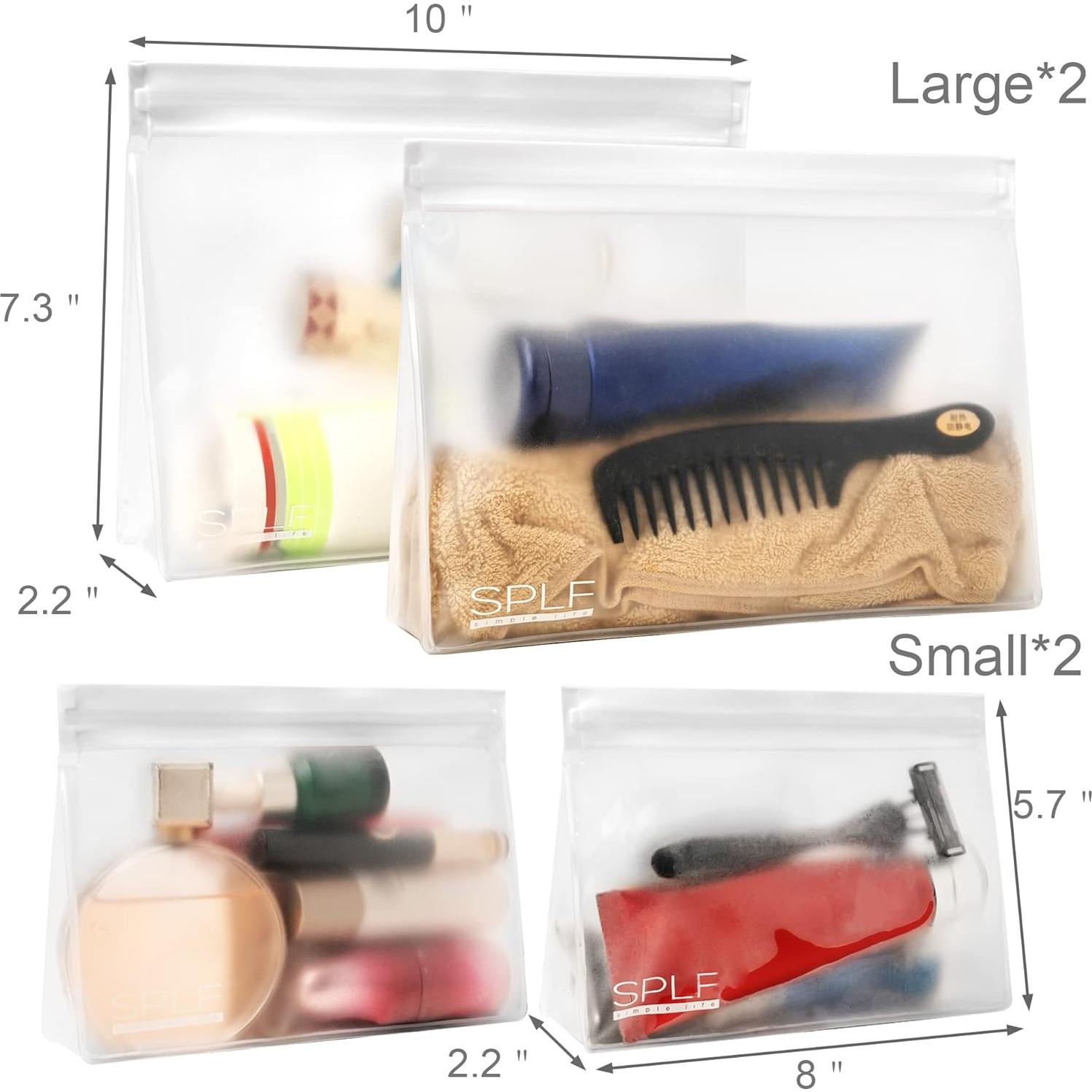 Bolsas Transparentes a Prueba de Fugas SPLF - 4 Unidades