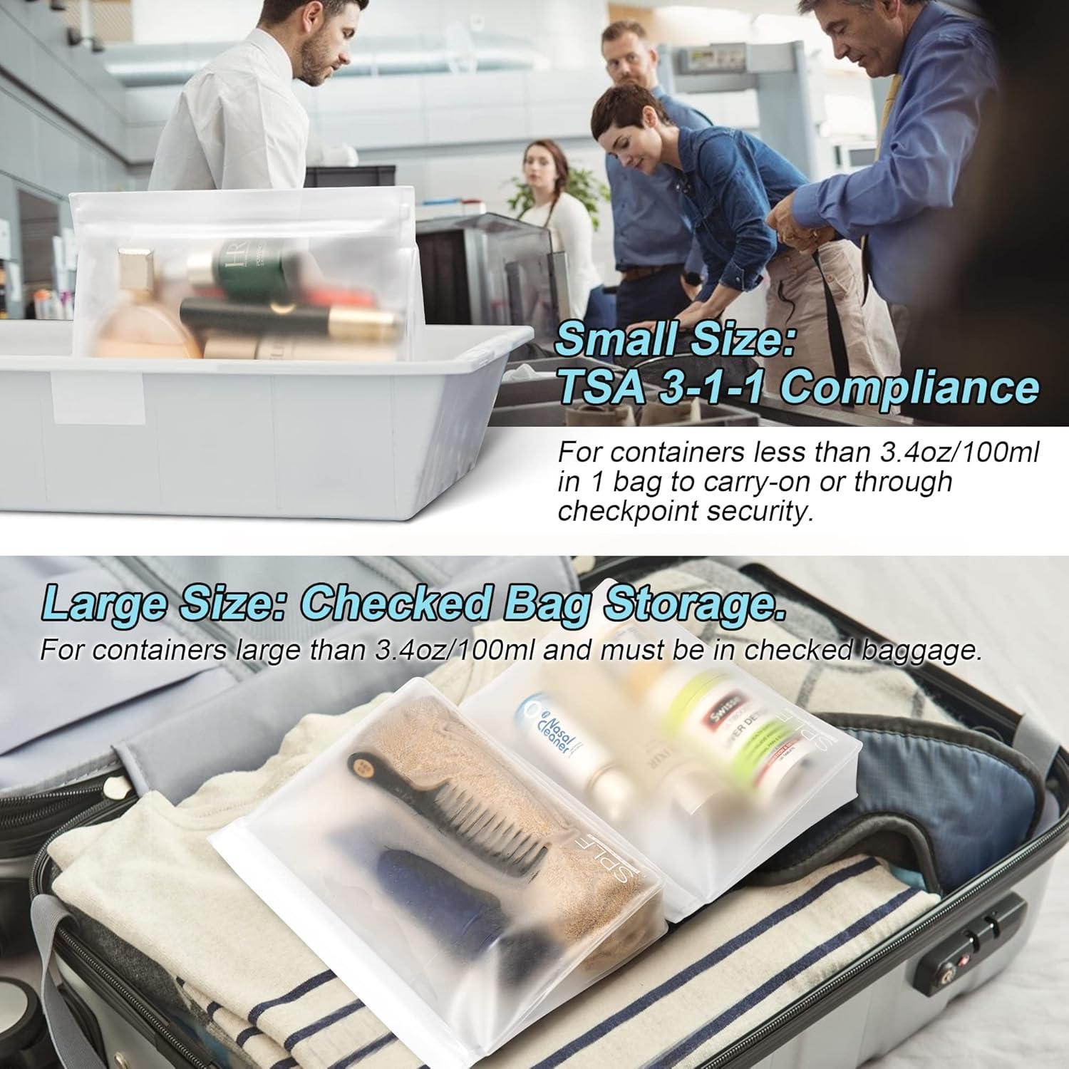 Bolsas Transparentes a Prueba de Fugas SPLF - 4 Unidades