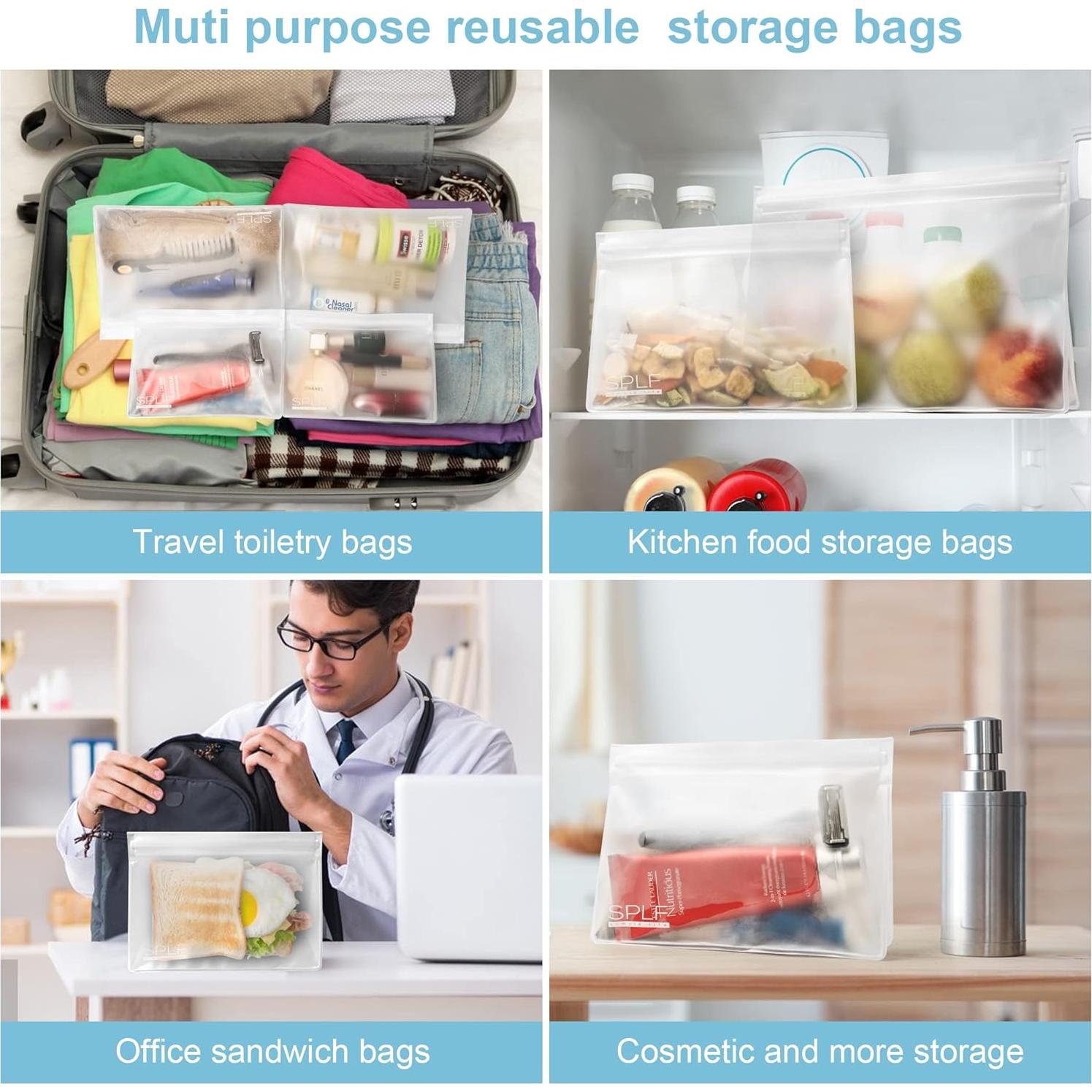 Bolsas Transparentes a Prueba de Fugas SPLF - 4 Unidades