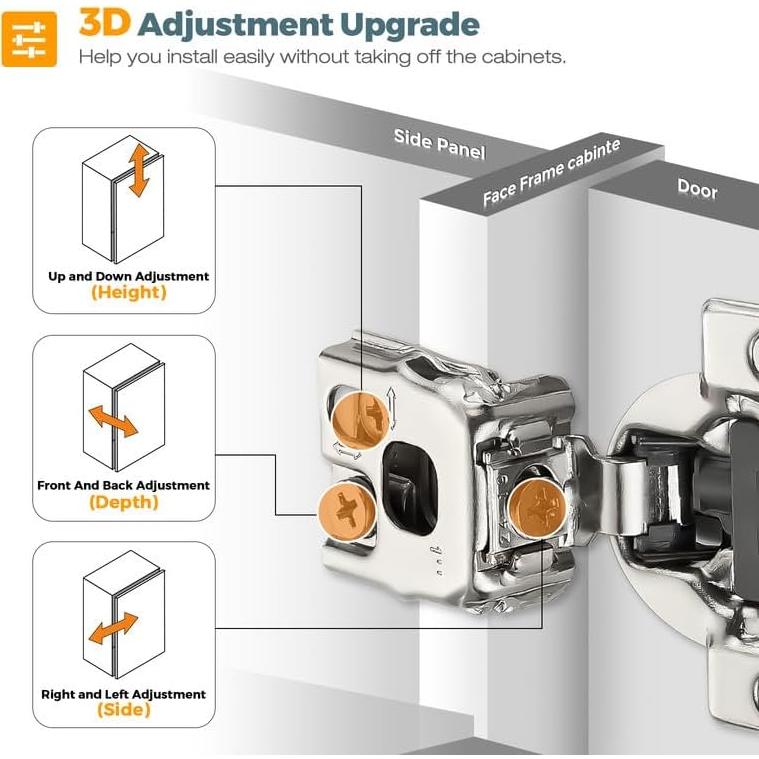 Bisagras de Cierre Suave HOME EDIT 35mm Acero Inoxidable 2 Pzas
