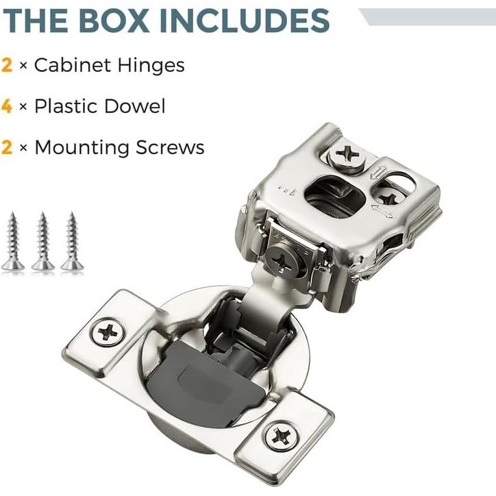Bisagras de Cierre Suave HOME EDIT 35mm Acero Inoxidable 2 Pzas