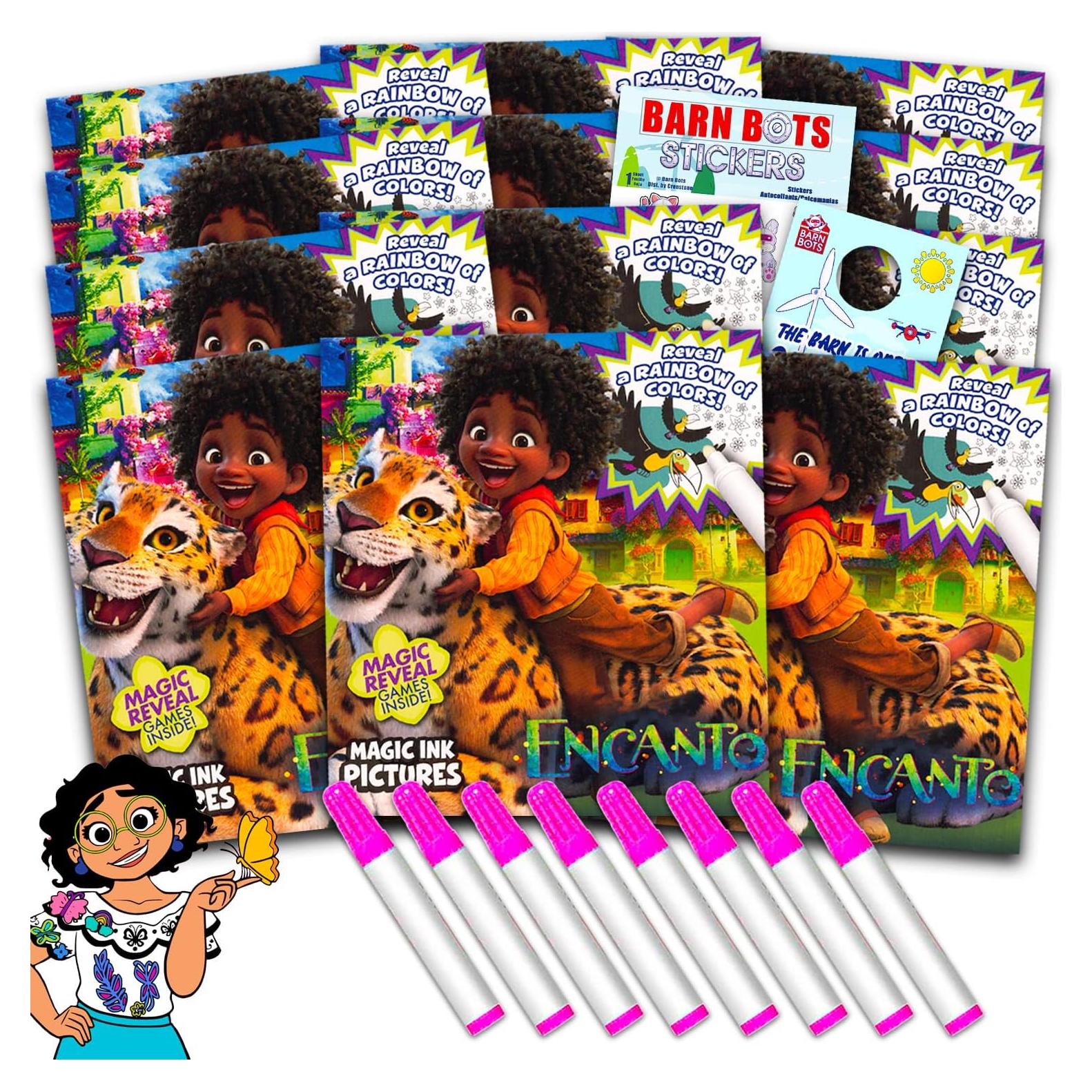 Set de 12 Libros para Colorear Disney Encanto con Stickers