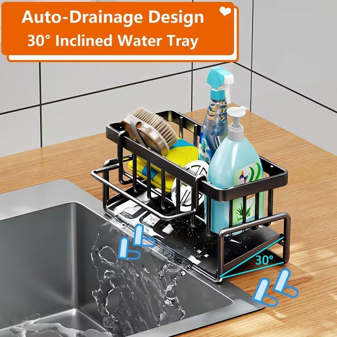 Organizador de Fregadero de Cocina CIT ZCFYU Acero Inoxidable Gris