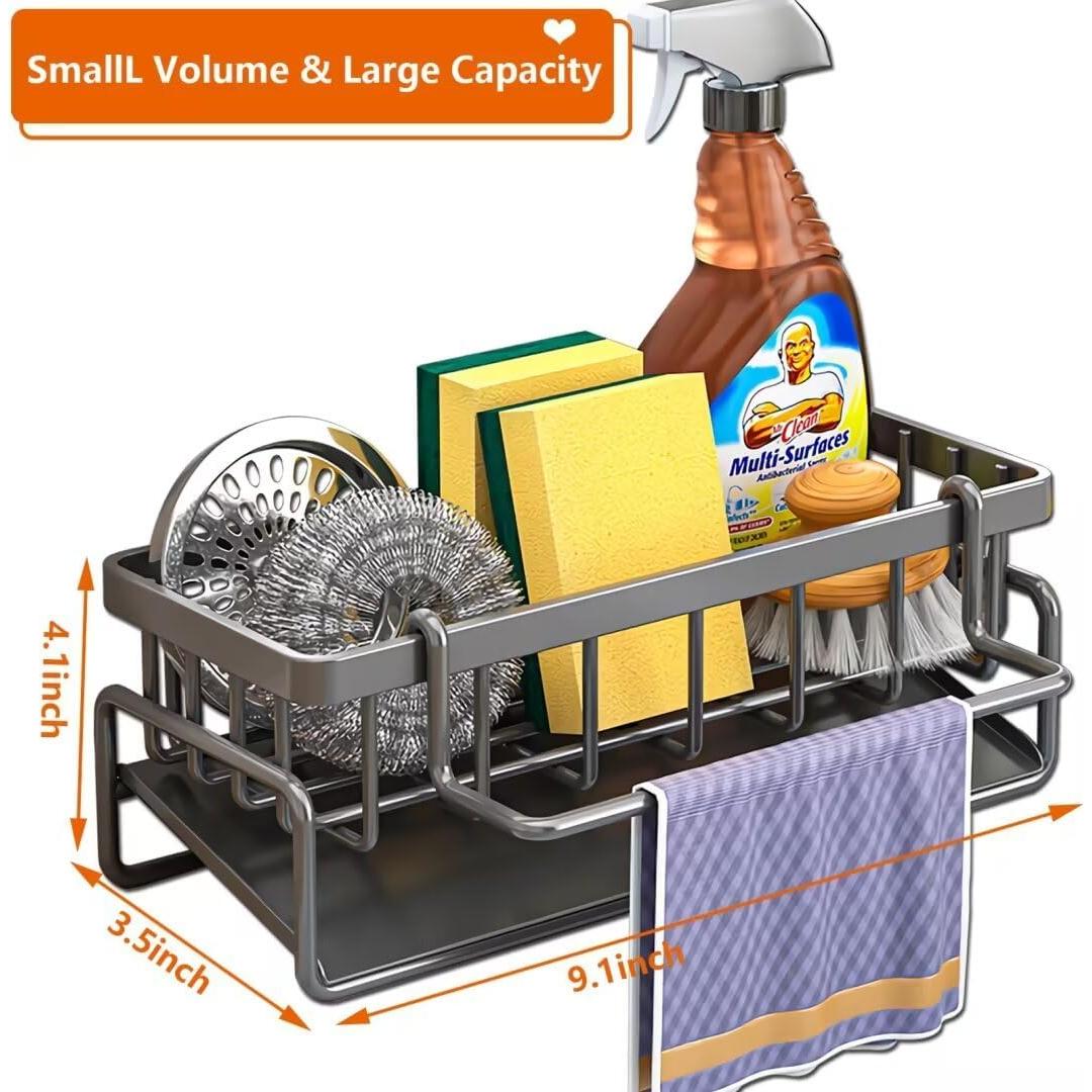 Organizador de Fregadero de Cocina CIT ZCFYU Acero Inoxidable Gris