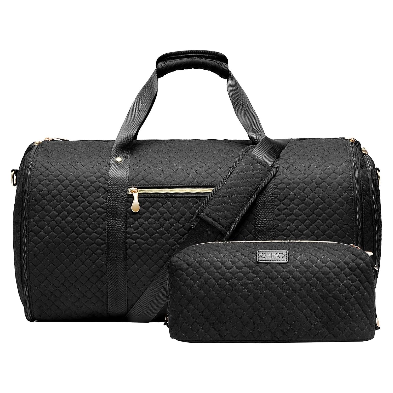 Bolsa de viaje Coolife 2 en 1 con compartimento para traje y zapatos