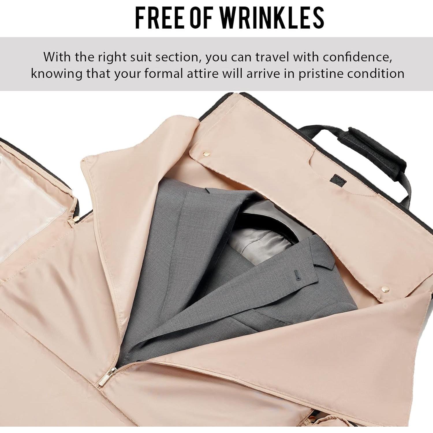 Bolsa de viaje Coolife 2 en 1 con compartimento para traje y zapatos