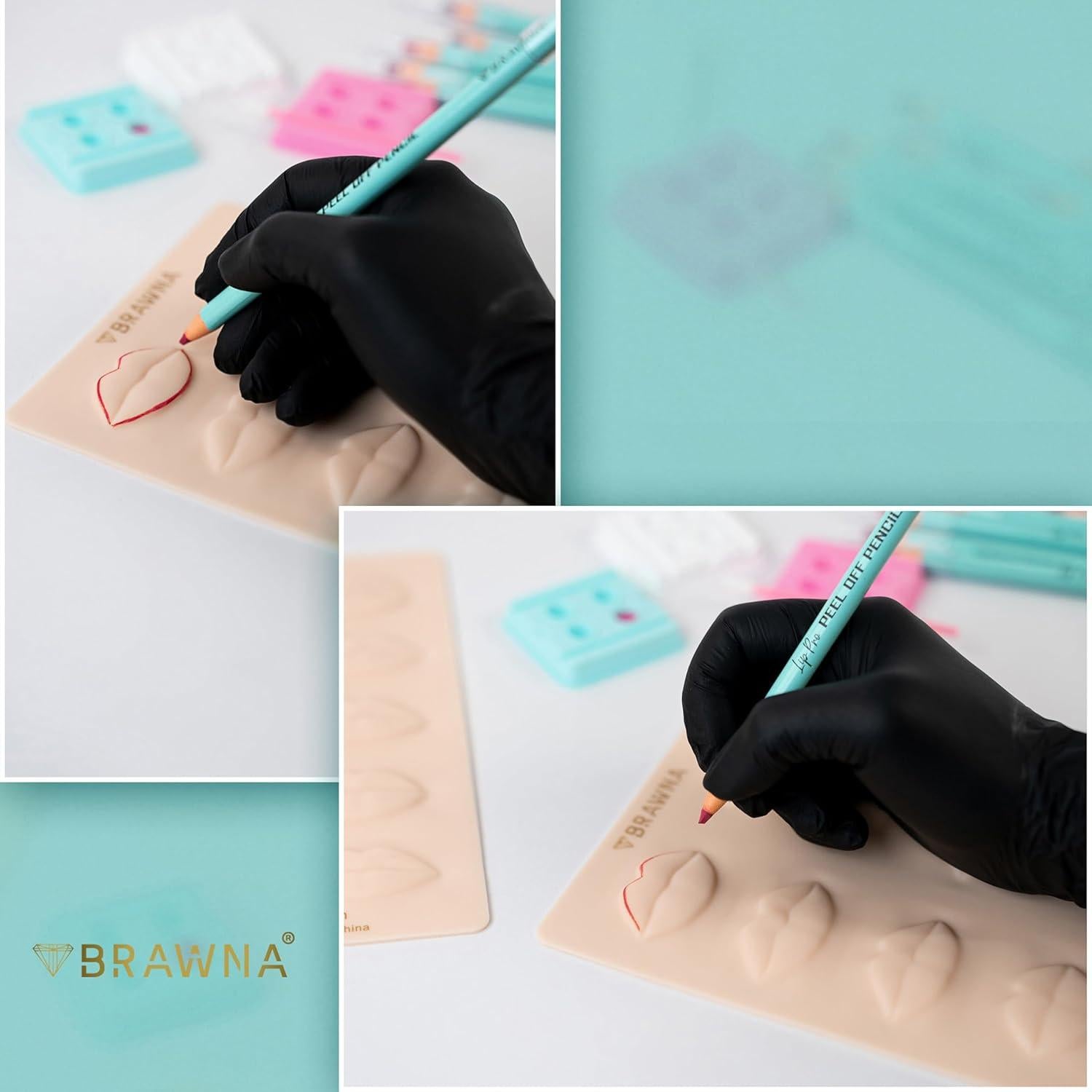 Piel de Práctica 3D PMU BRAWNA para Tatuaje de Cejas y Labios