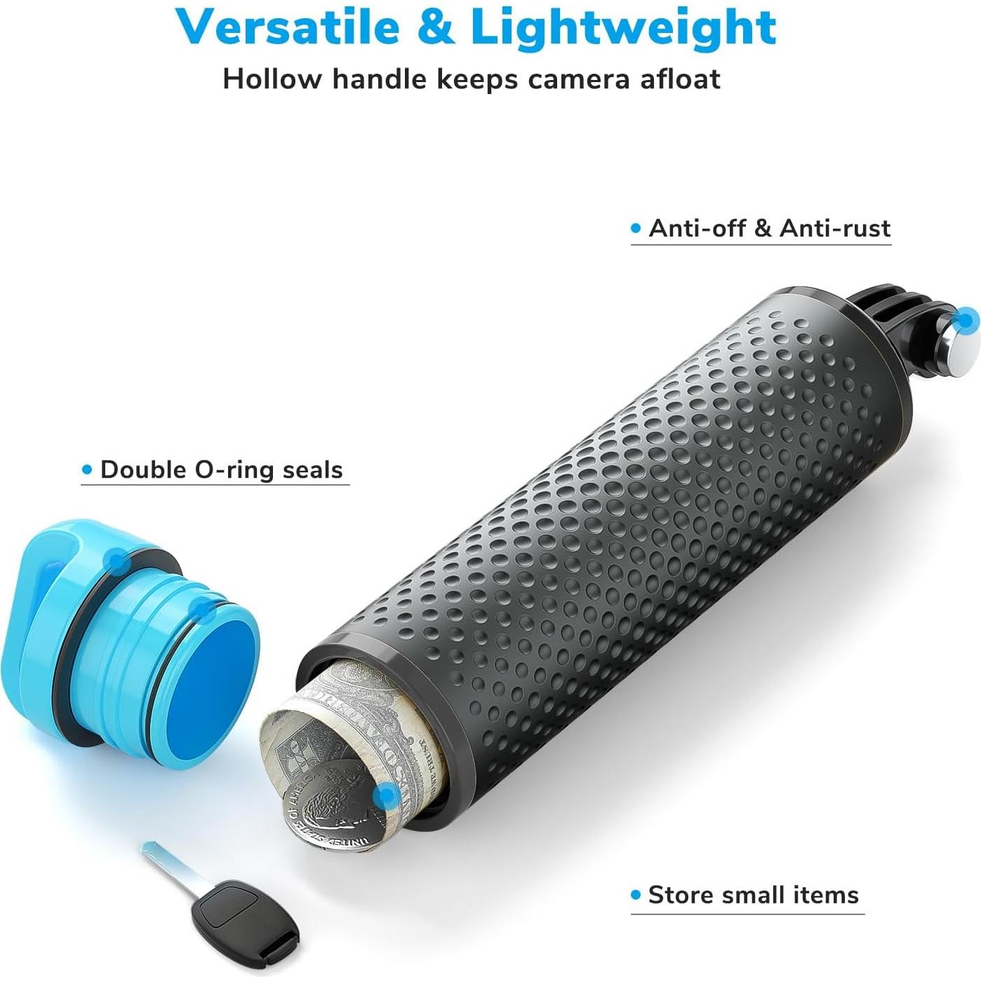 Flotador Mango Flotante Sametop Azul para GoPro y DJI Osmo