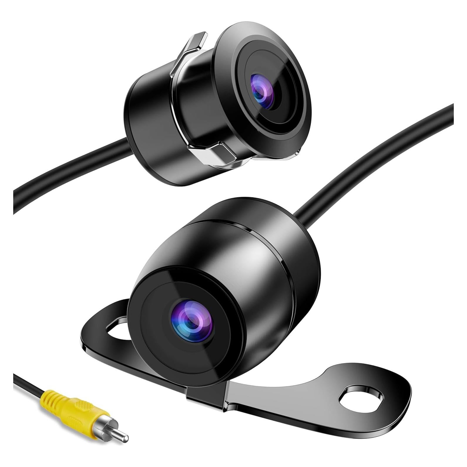 AHD 720P Backup Camera Flush Mount, Metal Housing 170° Wide View Angle Rear/Side/Front View Camera for Car, HD Clear Night Vision IP69 Waterproof Reverse Camera, 18.5mm, 12V/24V, Black