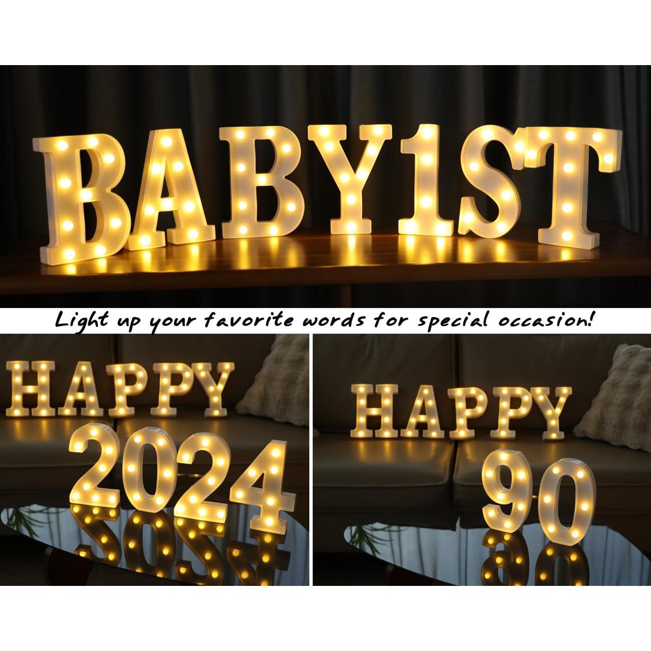 Números Iluminados LED IFDGCTK 0 Luz Cálida Decorativa