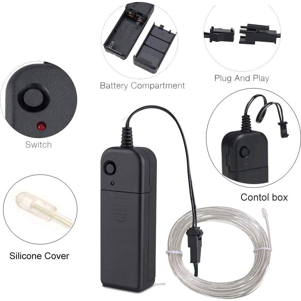 Cinta de Luz Neón MaxLax 2M Azul Hielo para Decoración