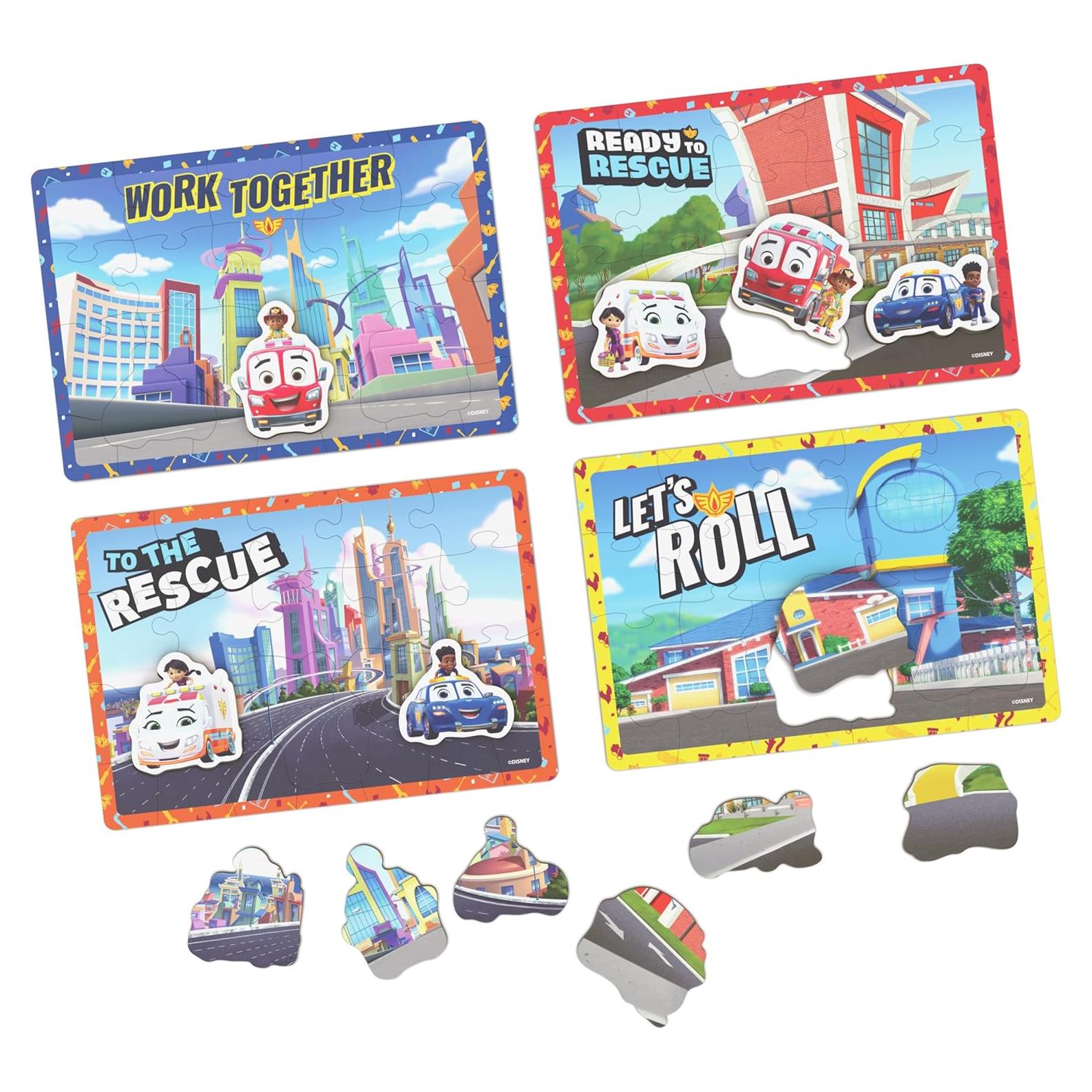 Paquete de 4 Rompecabezas Disney Firebuds 24 Piezas