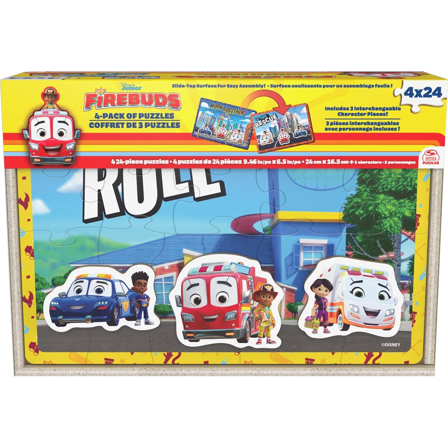 Paquete de 4 Rompecabezas Disney Firebuds 24 Piezas