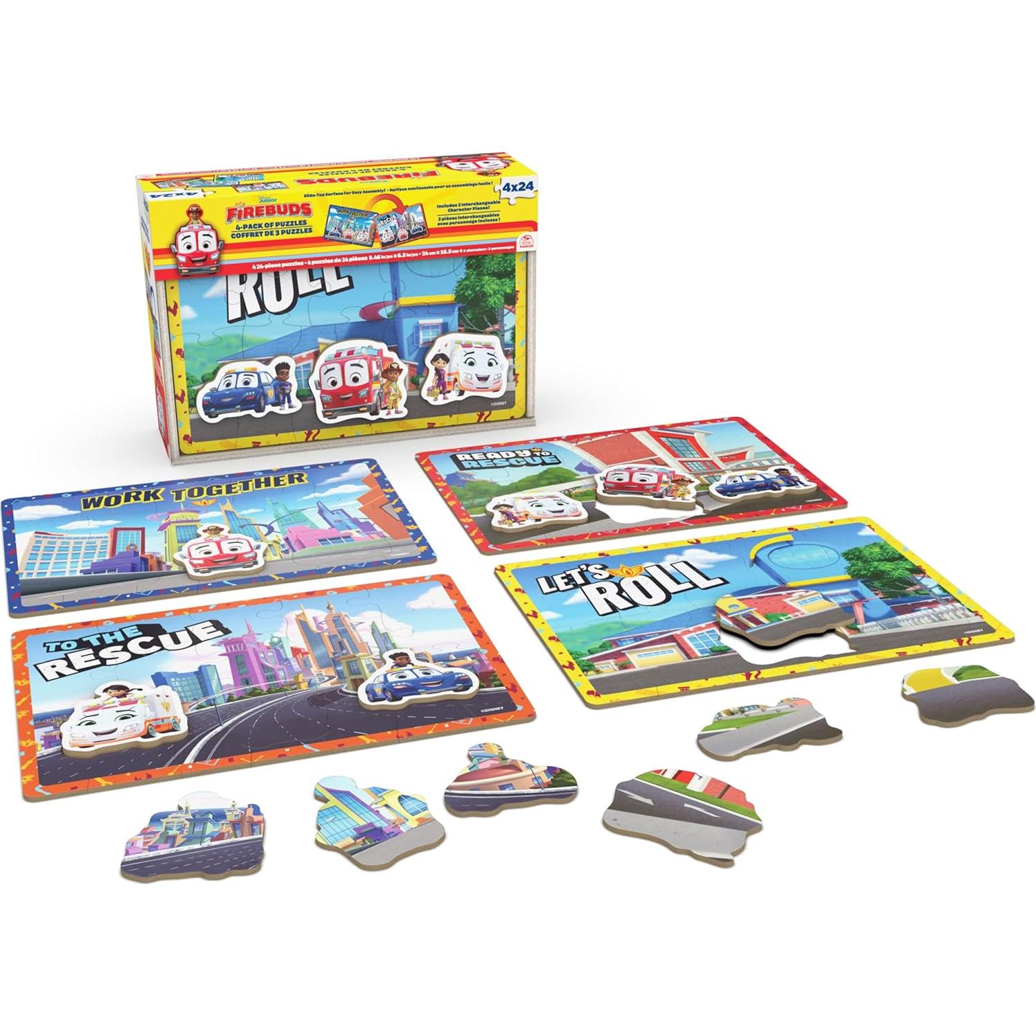 Paquete de 4 Rompecabezas Disney Firebuds 24 Piezas