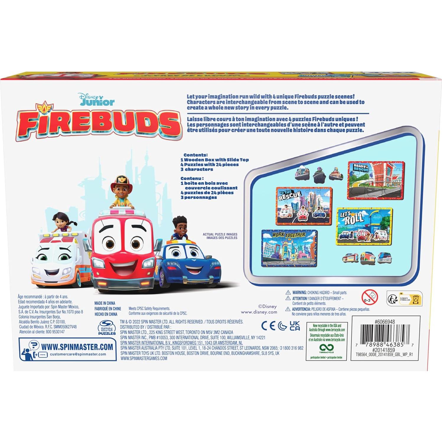 Paquete de 4 Rompecabezas Disney Firebuds 24 Piezas