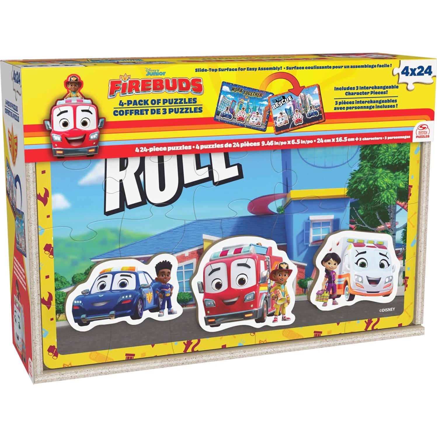 Paquete de 4 Rompecabezas Disney Firebuds 24 Piezas