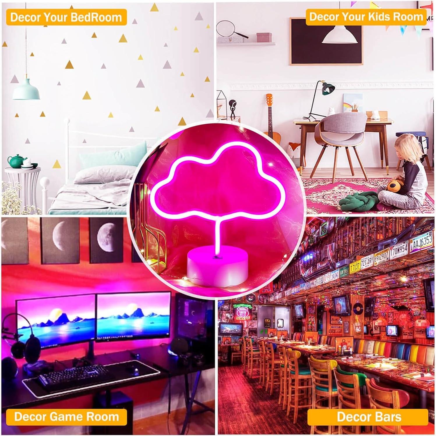 Luz de Nube LED Rosa VIFULIN - Decoración para Dormitorio