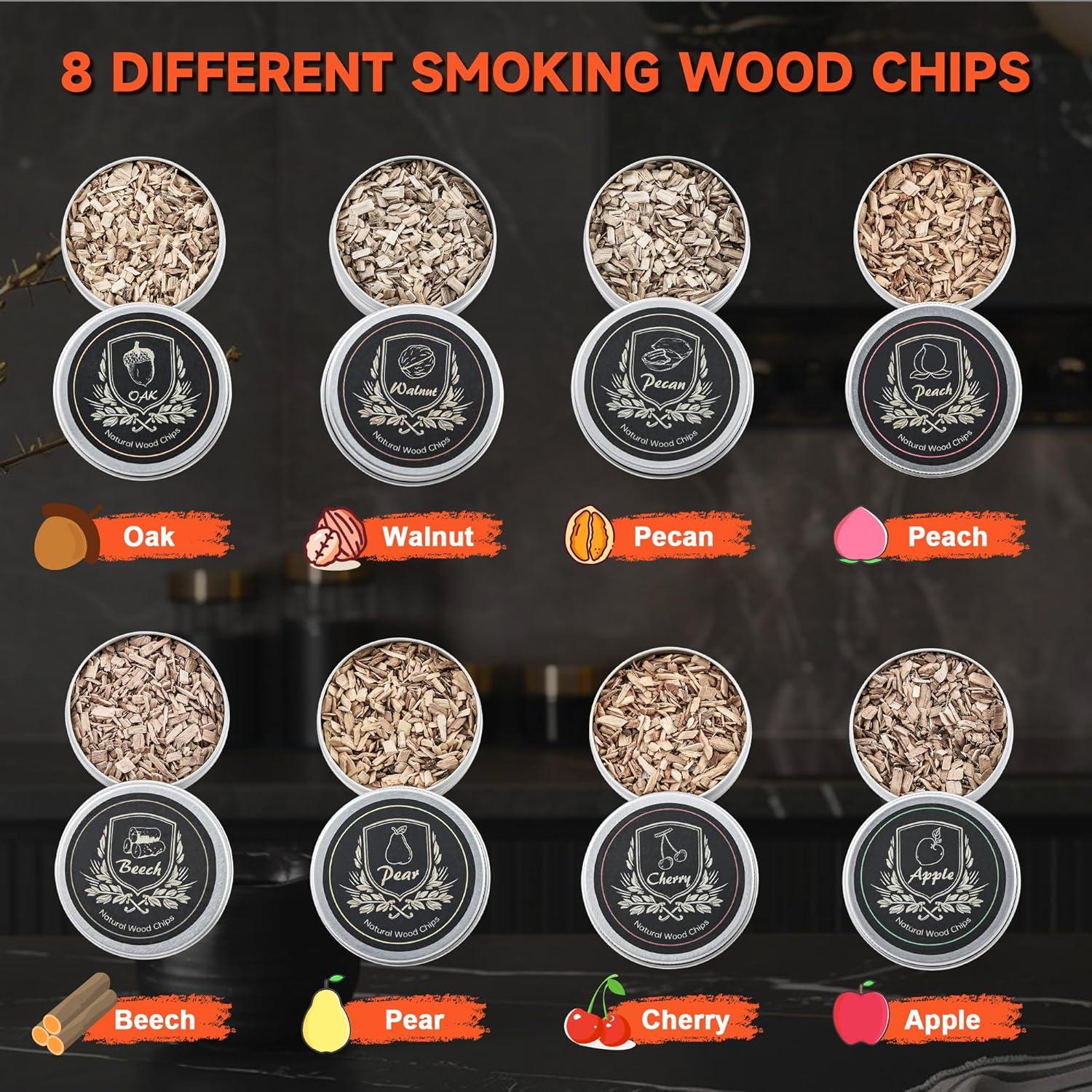 Kit de Ahumador de Cócteles Wanvoapl WB-smoker con 8 Sabores