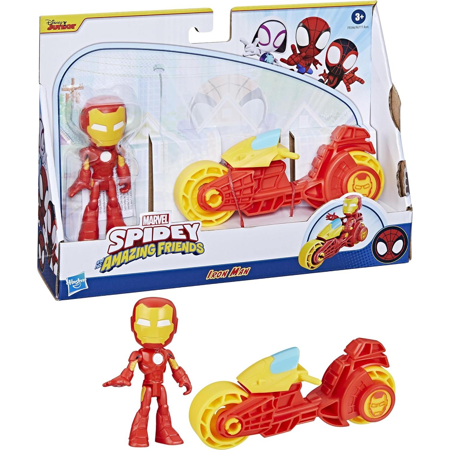 Figura de Acción Iron Man con Motocicleta Hasbro 10 cm