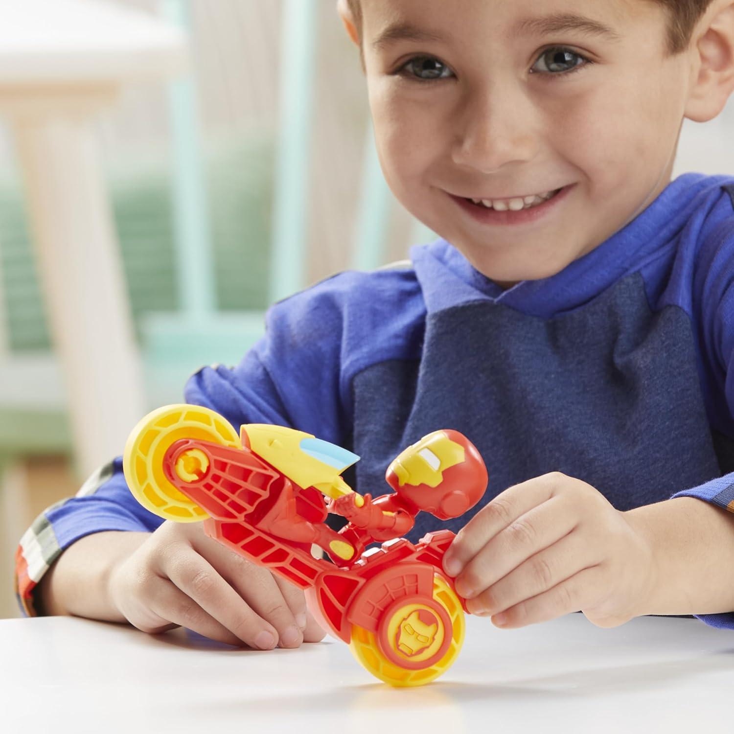 Figura de Acción Iron Man con Motocicleta Hasbro 10 cm