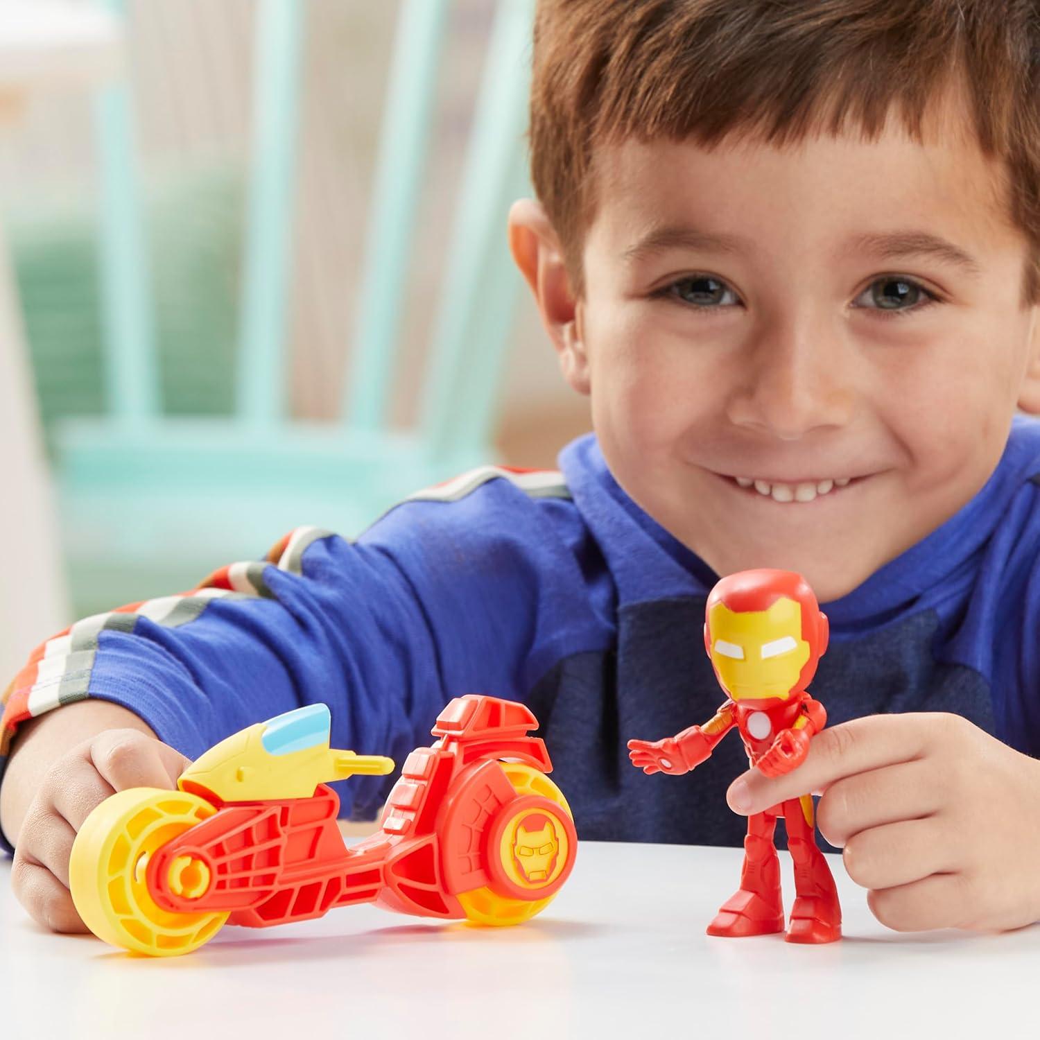 Figura de Acción Iron Man con Motocicleta Hasbro 10 cm