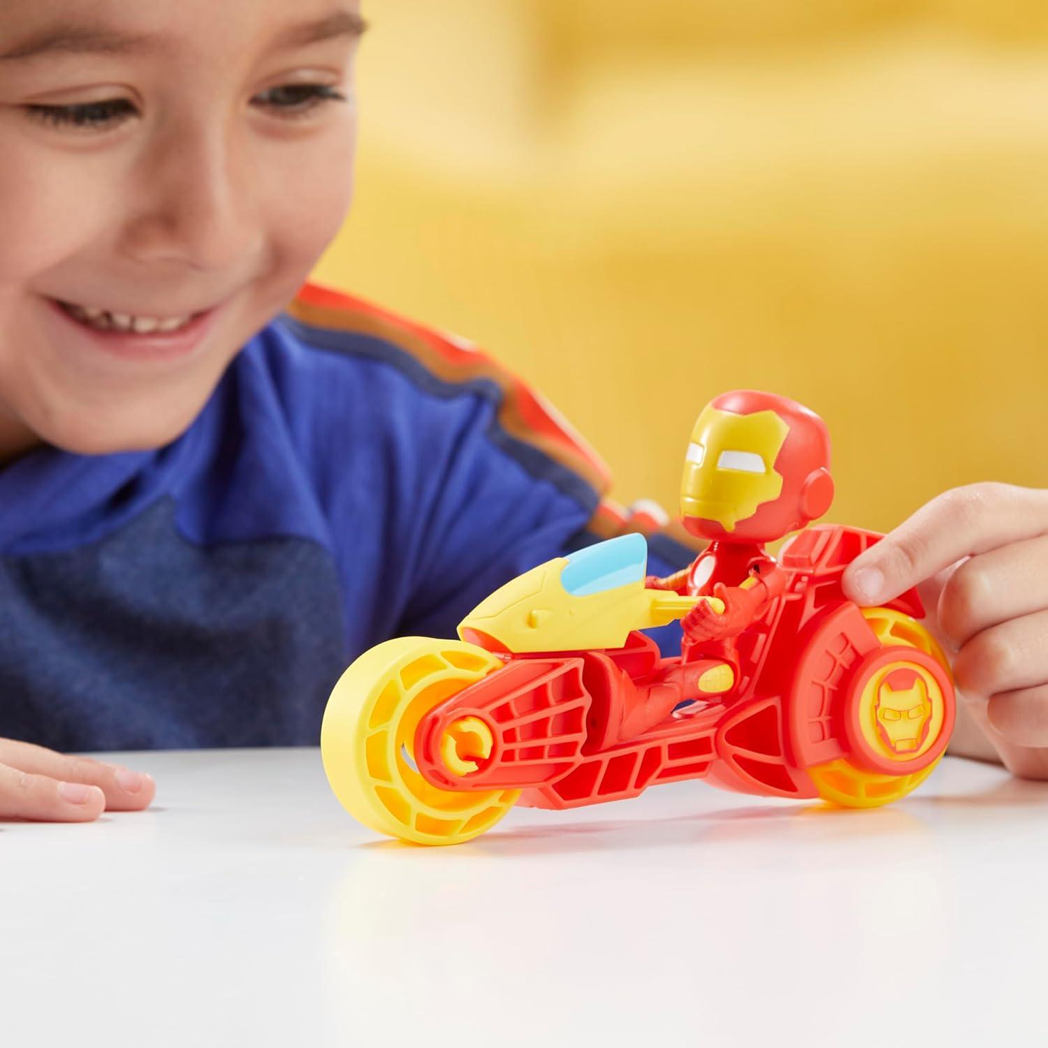 Figura de Acción Iron Man con Motocicleta Hasbro 10 cm